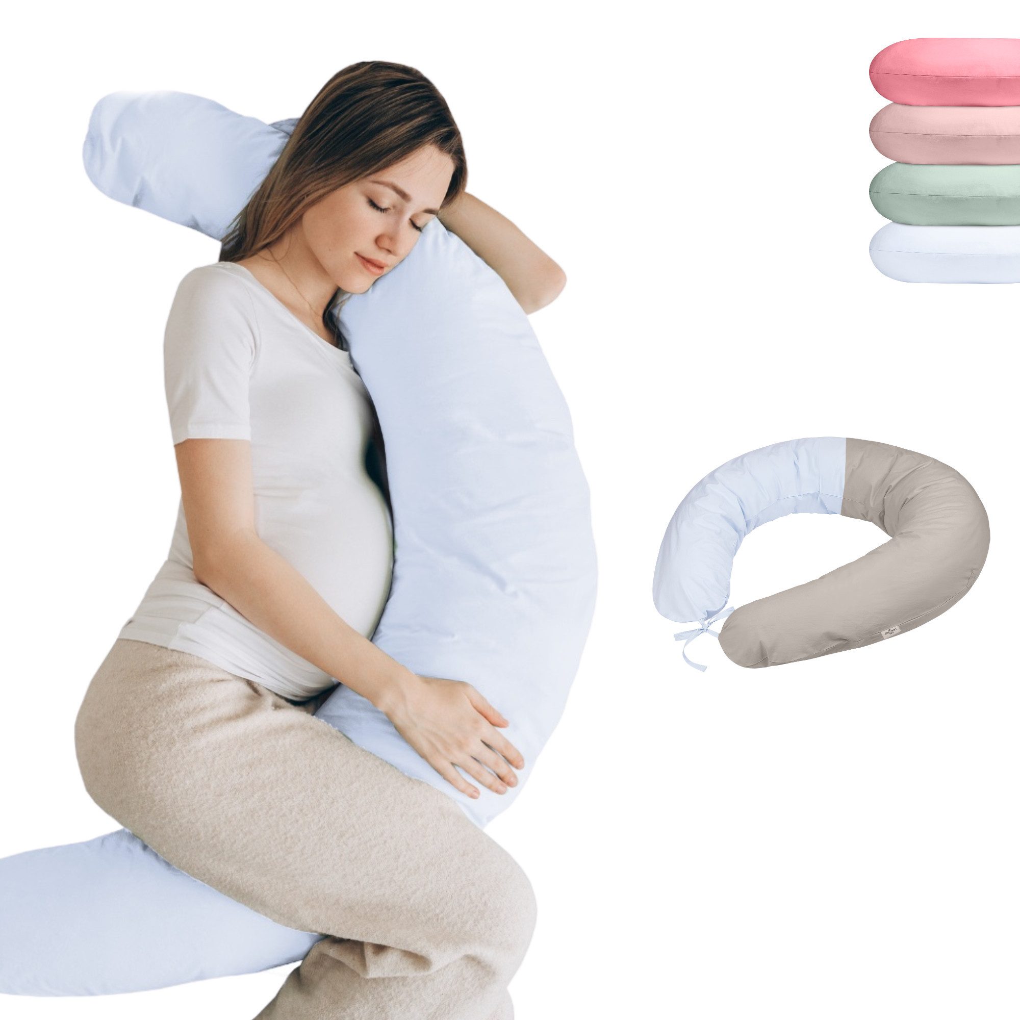 furora BABY Stillkissen Stillkissen XXL lang: Seitenschläferkissen & Schwangerschaftskissen