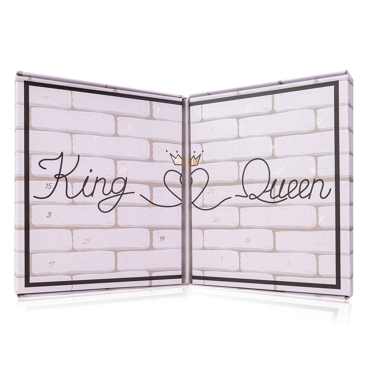 ACCENTRA Adventskalender King & Queen Adventskalender für Paare – 24 Pflege-Überraschungen, King-&-Queen-Design