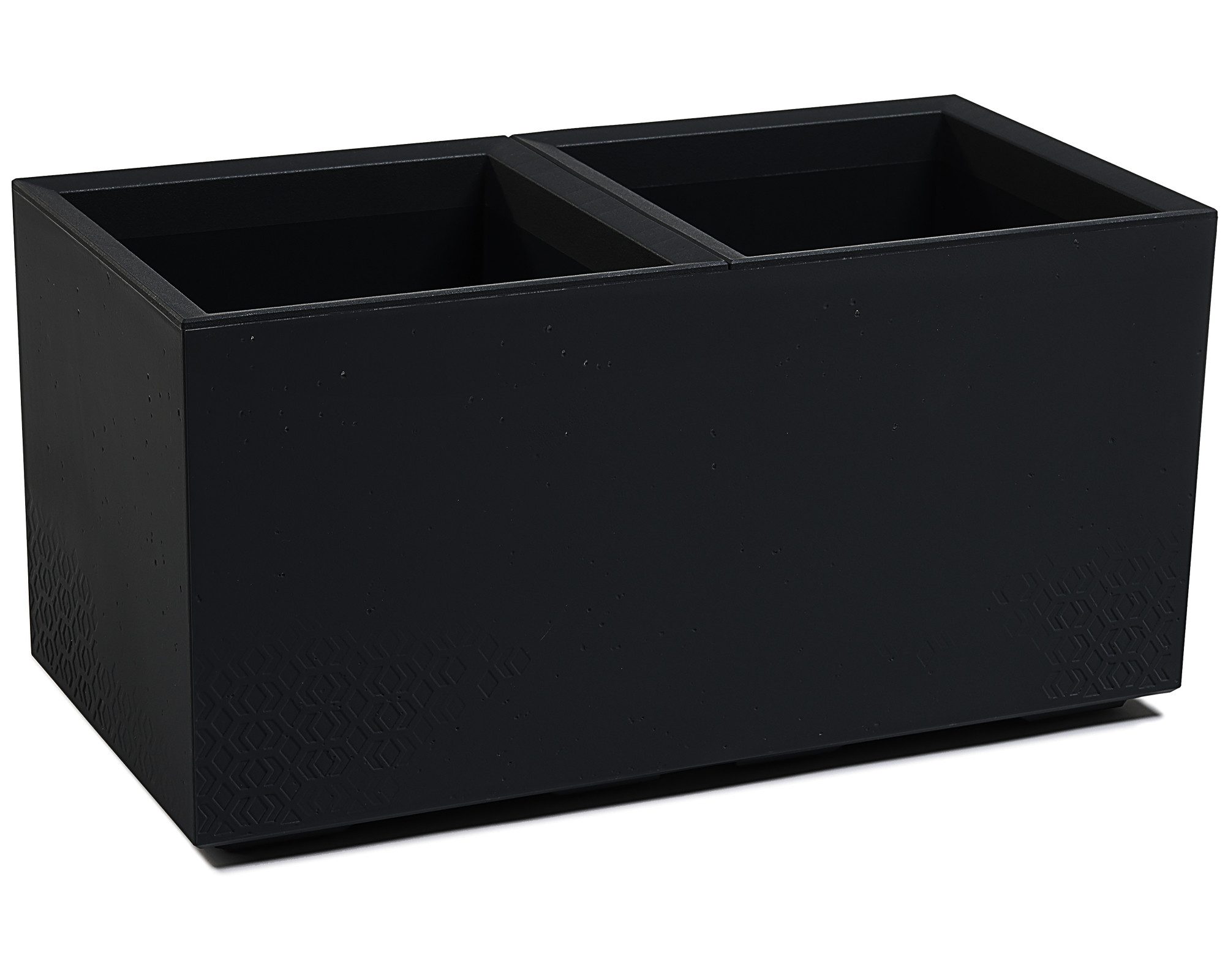 ONDIS24 Pflanzkübel Caro Beton Optik Blumenkübel mit Rollen aus Kunststoff 100% Recycled, frostsicher und UV-beständig