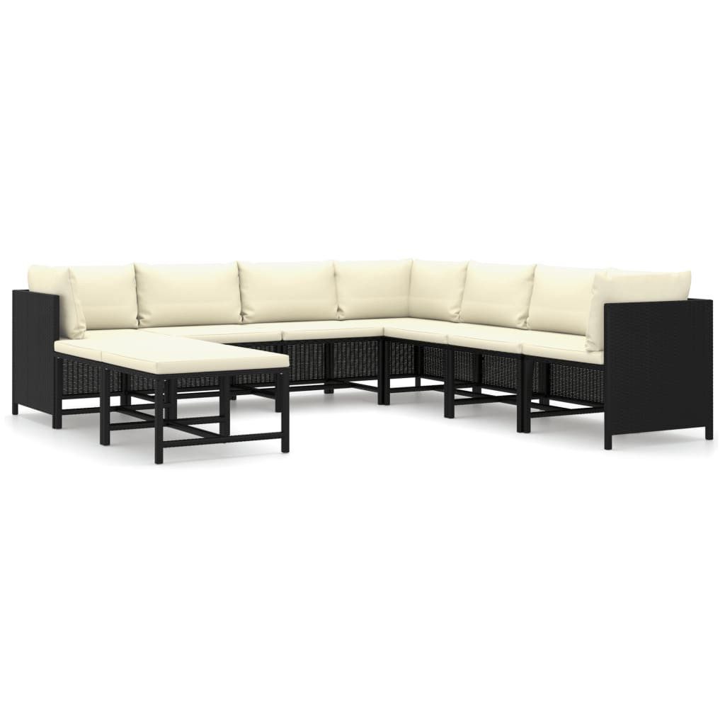 vidaXL Gartenlounge-Set 9-tlg. Garten-Lounge-Set mit Kissen günstig online kaufen