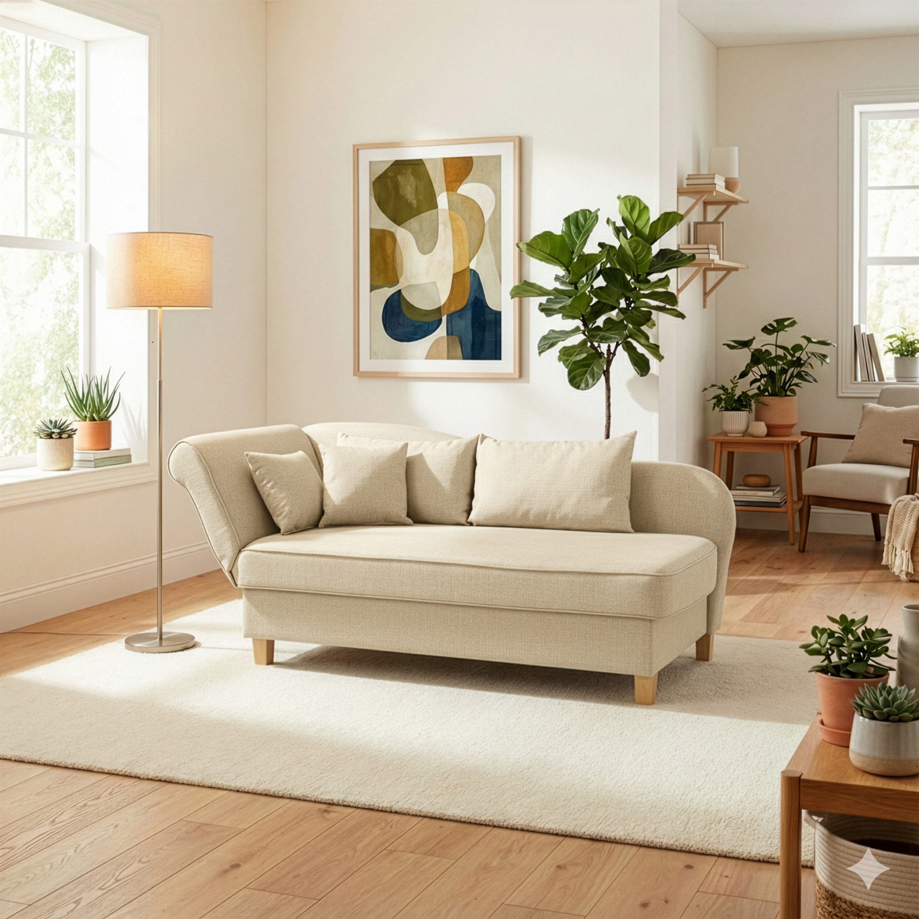 Max Winzer® Recamiere Selma, Recamiere Armteil links klappbar, Federkern, Bettkasten, Bettfunktion