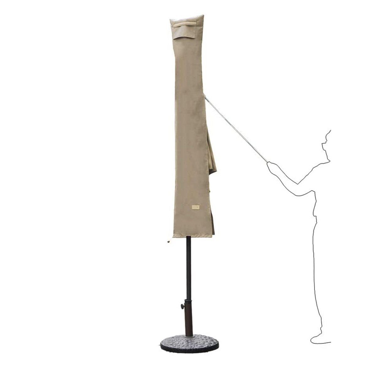 Sekey Sonnenschirm-Schutzhülle für Sonnenschirm bis Ø3m Gartenschirm, XL, m günstig online kaufen