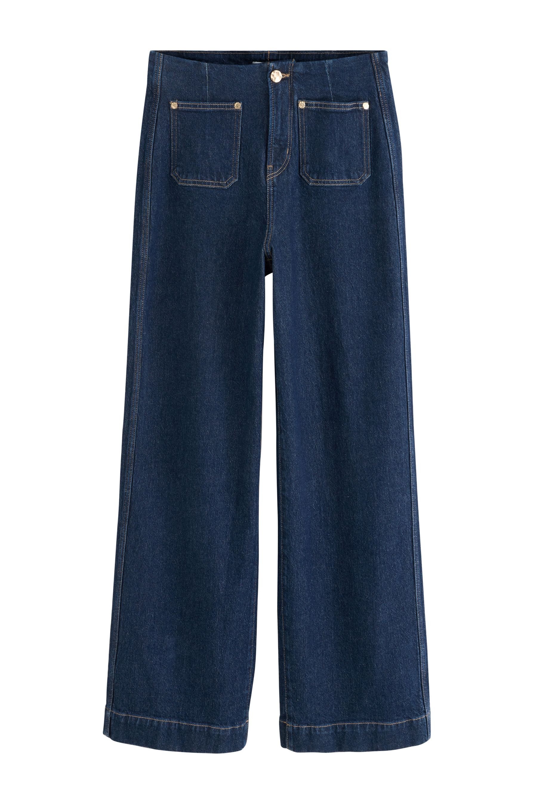 Comfort-fit-Jeans Hochbund-Jeans mit weitem Bein und Stretch