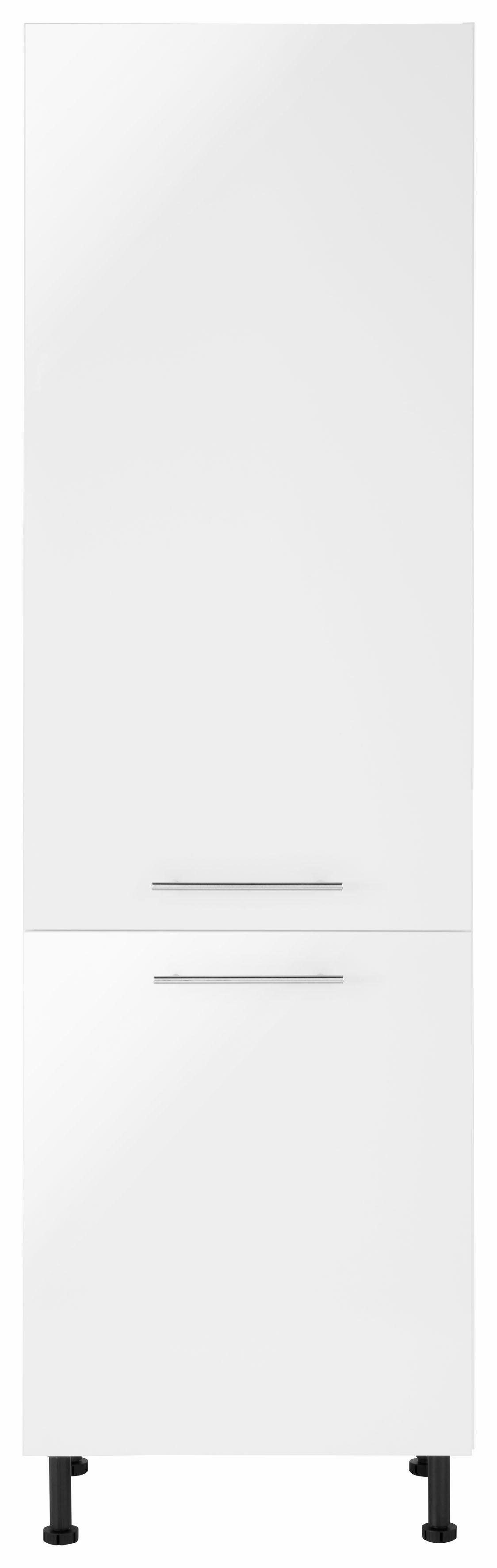 wiho Küchen Kühlumbauschrank Ela Breite 60 cm, höhenverstellbare Füße weiß Glanz