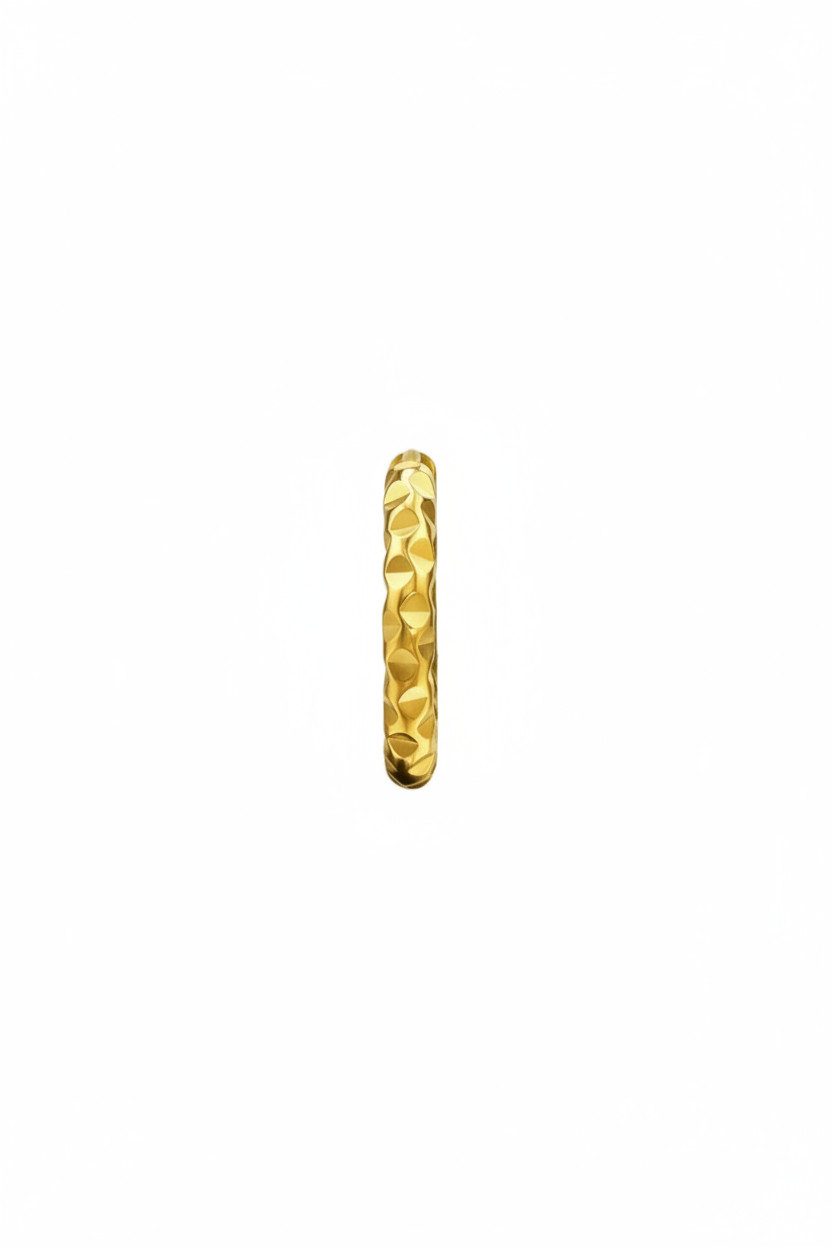 Diademita Paar Ohrstecker Diamantgeschliffene Edelstahl-Huggie-Creolen (Set)