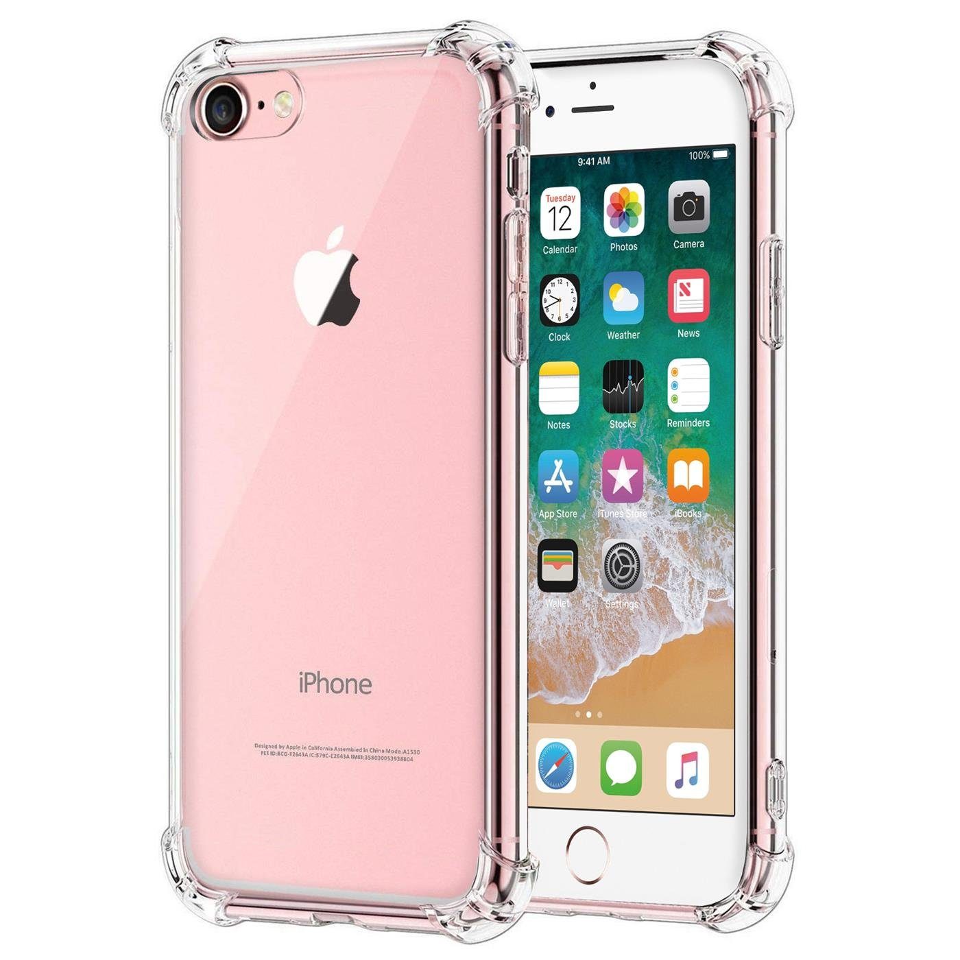 CoolGadget Handyhülle Anti Shock Rugged Case für Apple iPhone SE 2020 2022, iPhone 7 / 8 4,7 Zoll, Slim Cover Kantenschutz Schutzhülle für iPhone 7 / 8 / SE 2020 2022