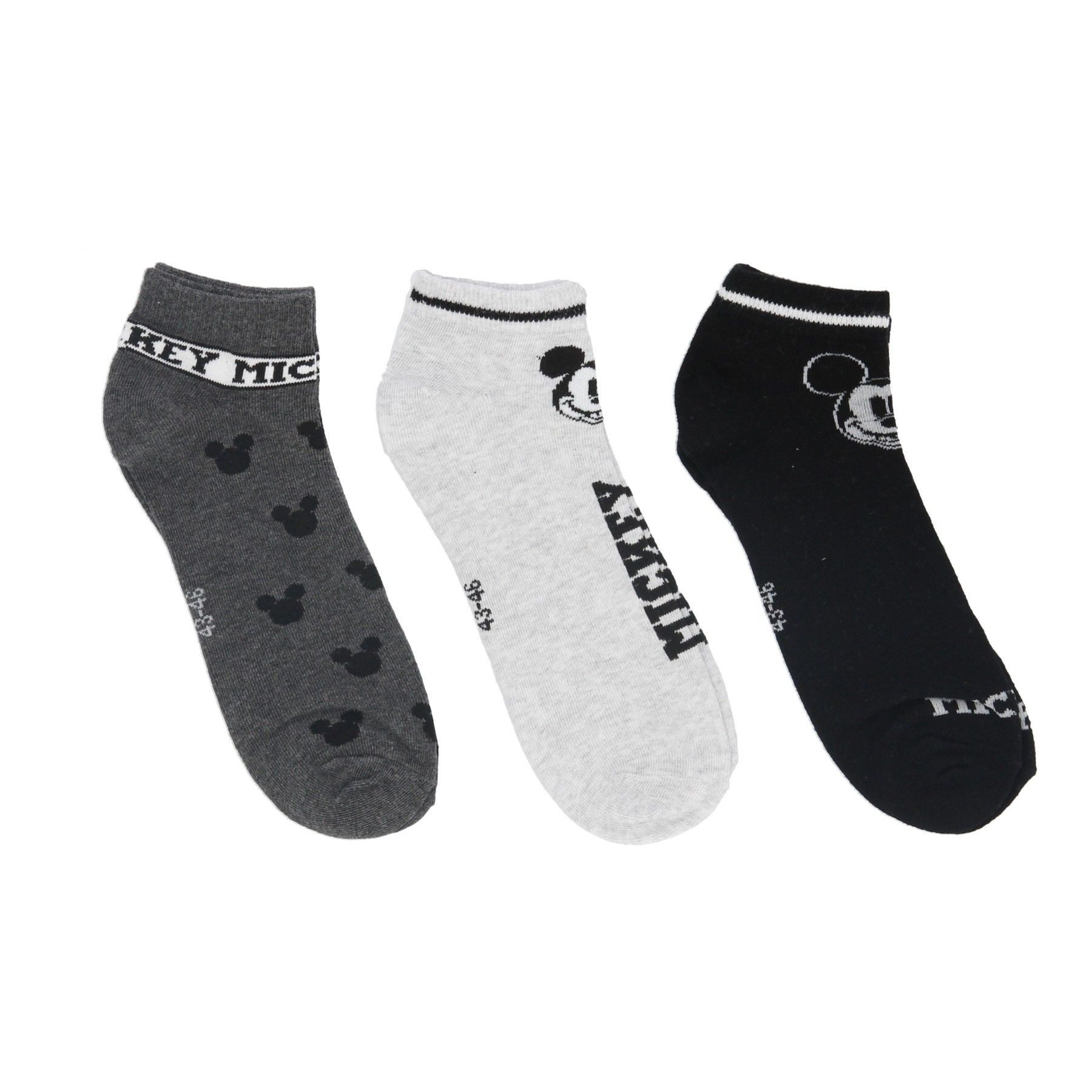 Textiel Trade B.V. Kurzsocken Disney Mickey Mouse Herren 3er-Pack Sneaker Baumwollmischung