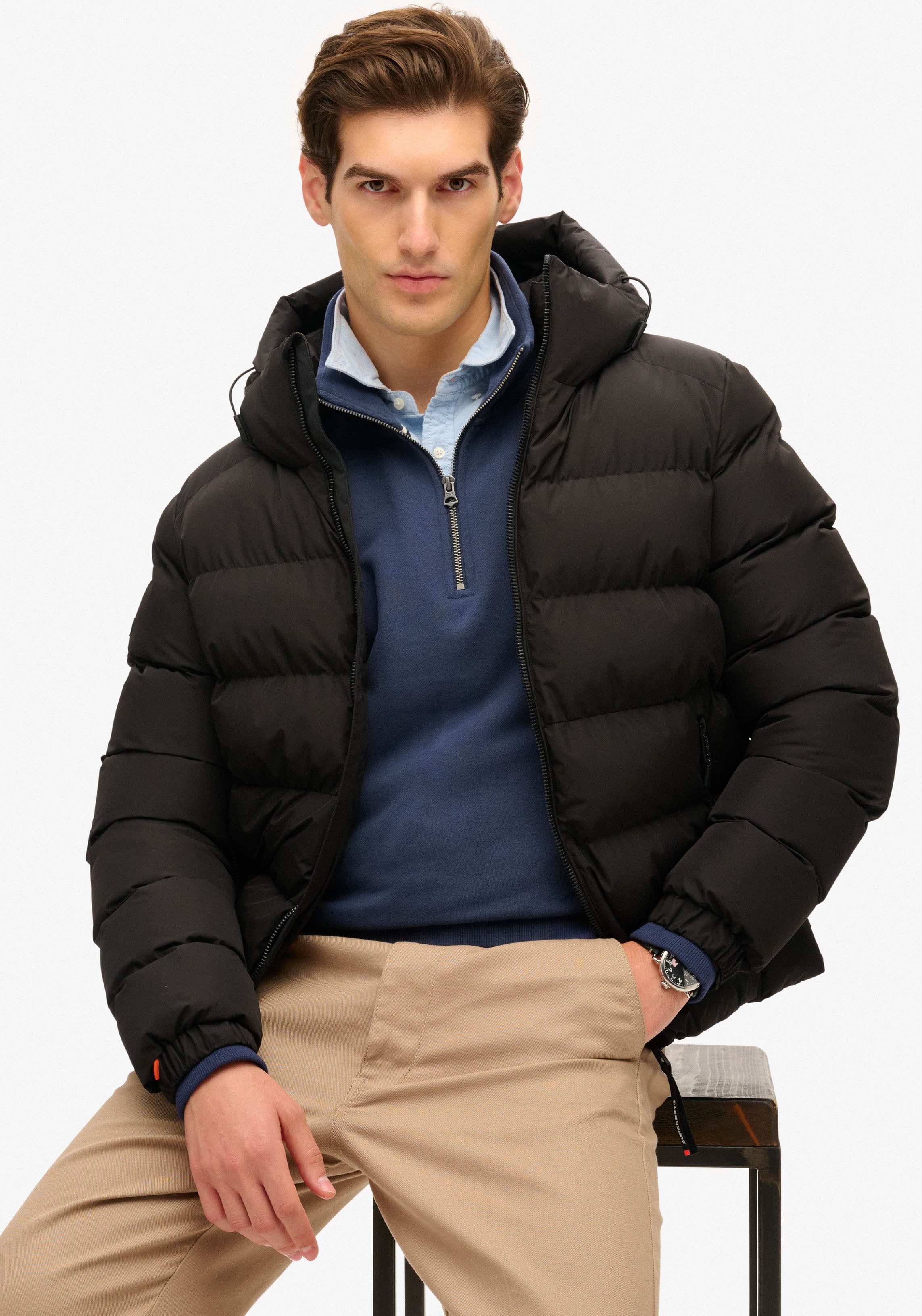 Steppjacke HOODED SPORTS PUFFER JACKET