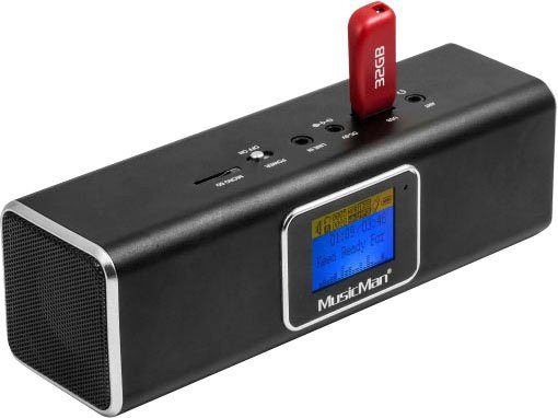 MusicMan Stereo DAB W, (Bluetooth, 6 Bluetooth-Speaker Technaxx Bluetooth BT-X29 Soundstation) schwarz