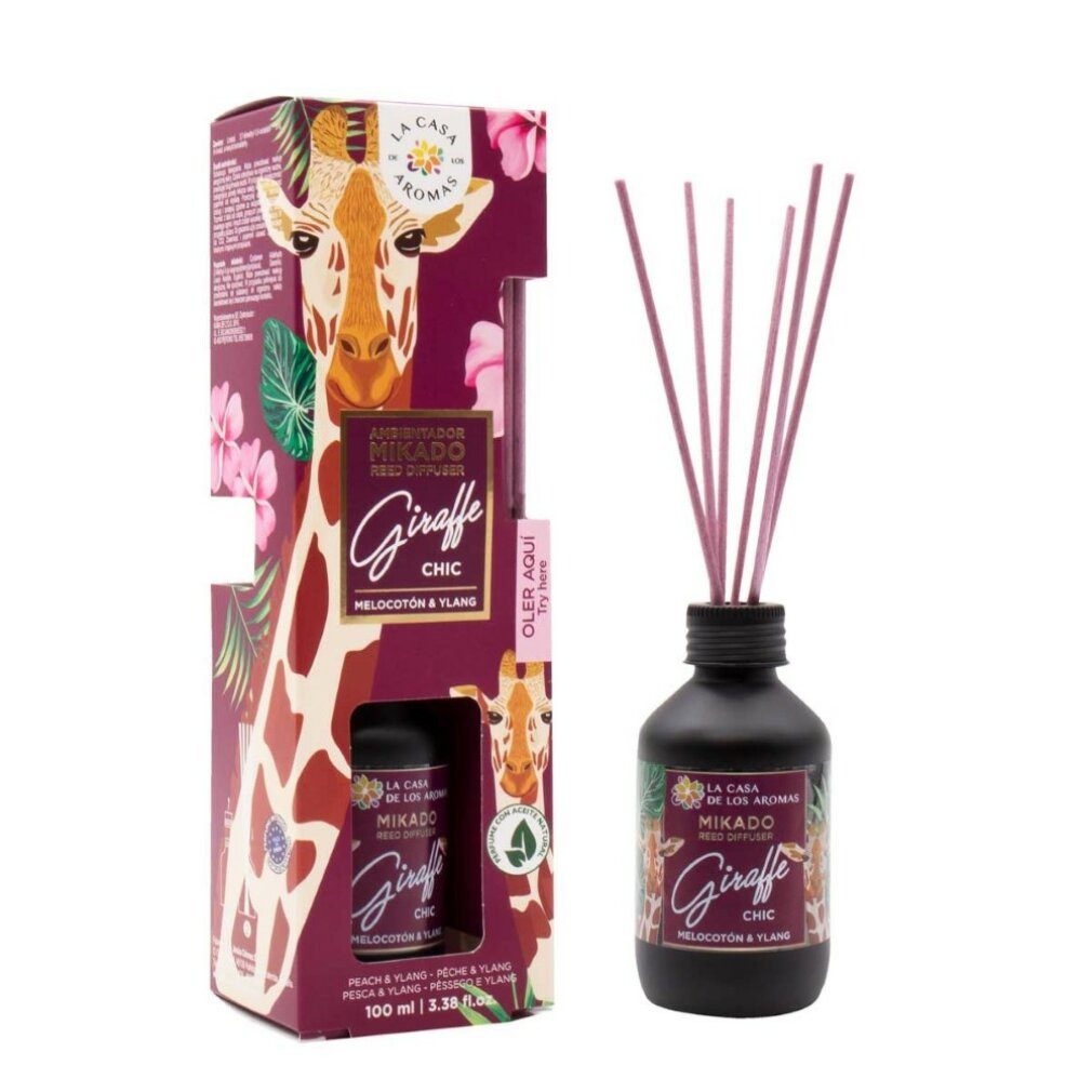 La Casa De Los Aromas Spiel Ambientador Mikado Giraffe Chic Melocotón y Ylang 100ml