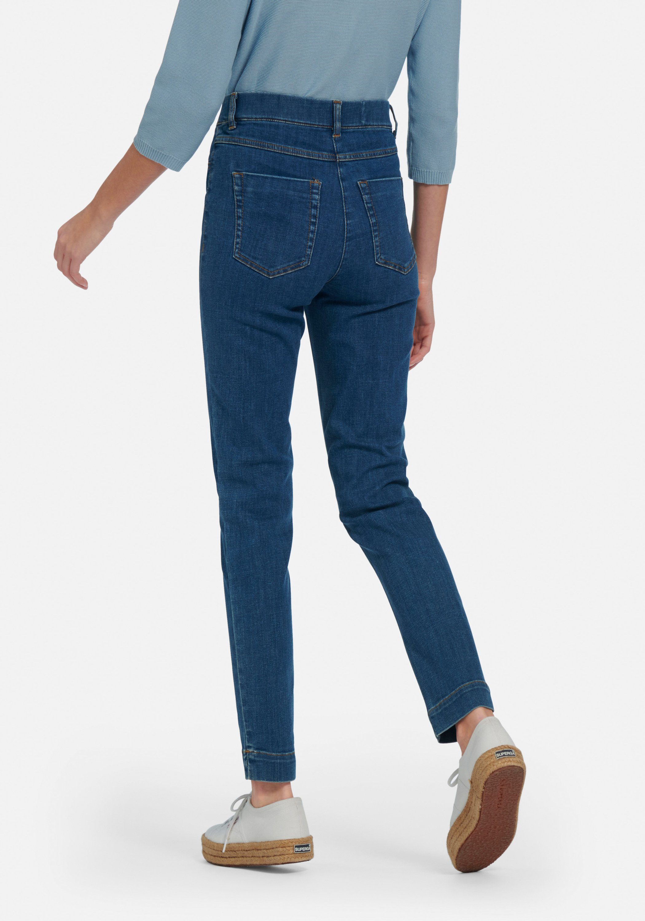 blue Hahn Peter cotton 5-Pocket-Jeans denim