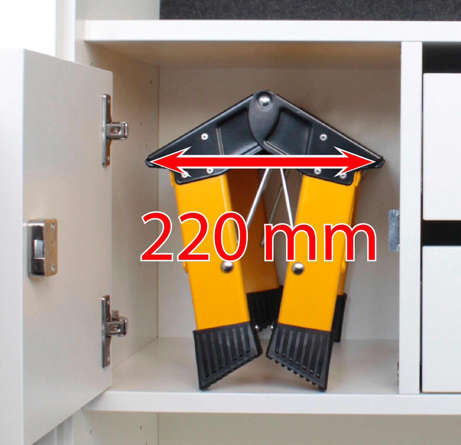 KRAUSE Trittleiter Treppy Plusline grün, Aluminium, 1x1 Stufen, Arbeitshöhe ca. 220 cm