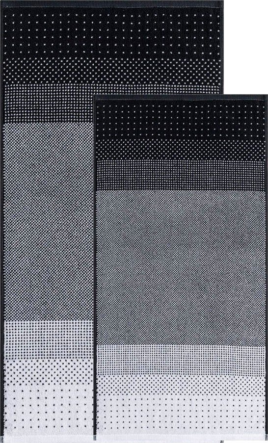 Baumwolle Jacquard-Walkfrottee, mit Handtuch 100% Trixi, beschichtet, Set (2-tlg), antibakteriell Egeria Punkten,