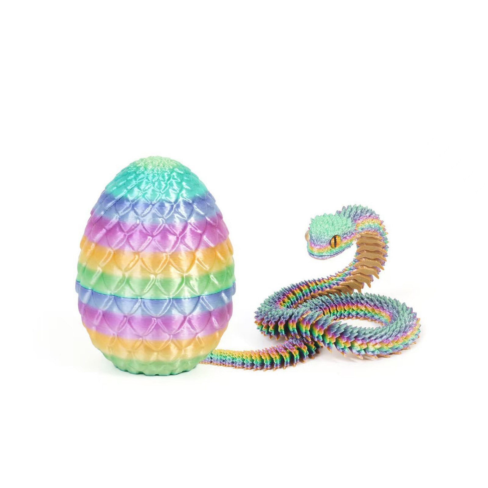 Jumpeak Tierfigur 3d schlange,schlange spielzeug,3d tiere,tiere figuren,tiere spielzeug (ostergeschenke kinder, Länge der Schlange 30 cm,Höhe des Schlangeneis 8,5 cm(Schlange im Ei), Kinderspielzeug,Geburtstagsgeschenk,Weihnachtsgeschenke,10 Farben