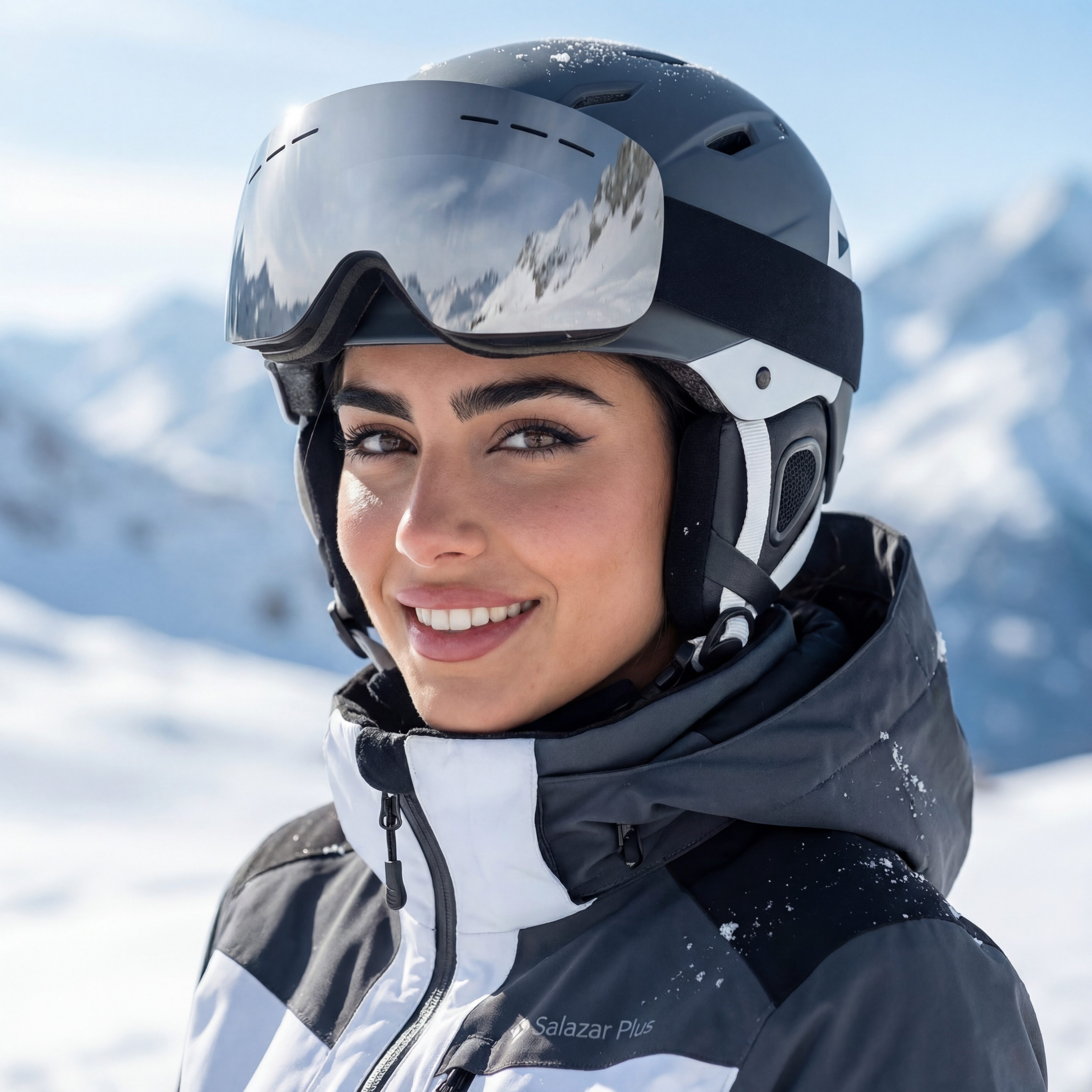 salazar.plus Skibrille Ski Snowboard Brille für Herren & Damen verspiegelt, UV400‑Schutz, beschlagfrei, verstellbare Größe
