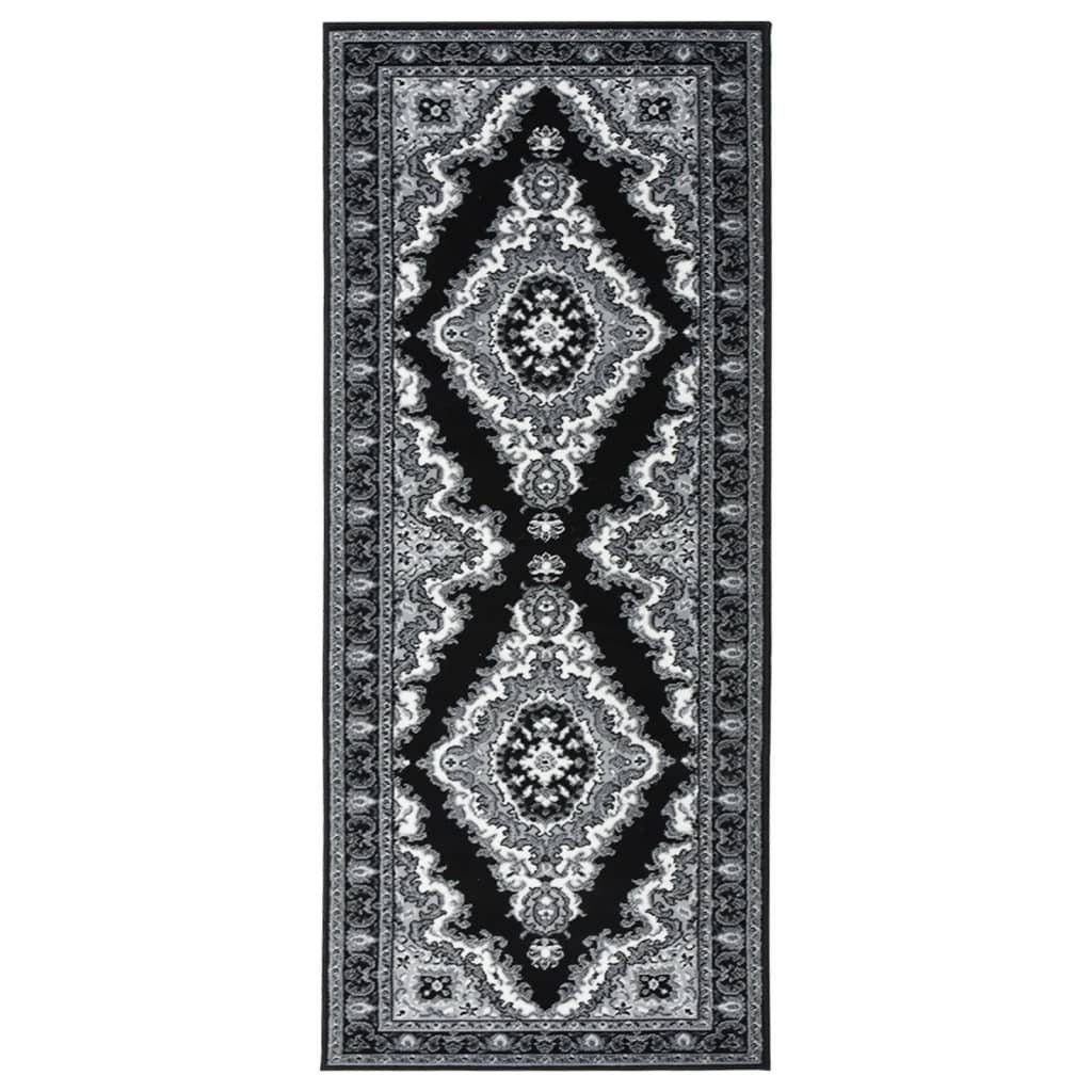 Teppich Teppichläufer BCF Schwarz 100x250 cm, vidaXL, Rechteckig