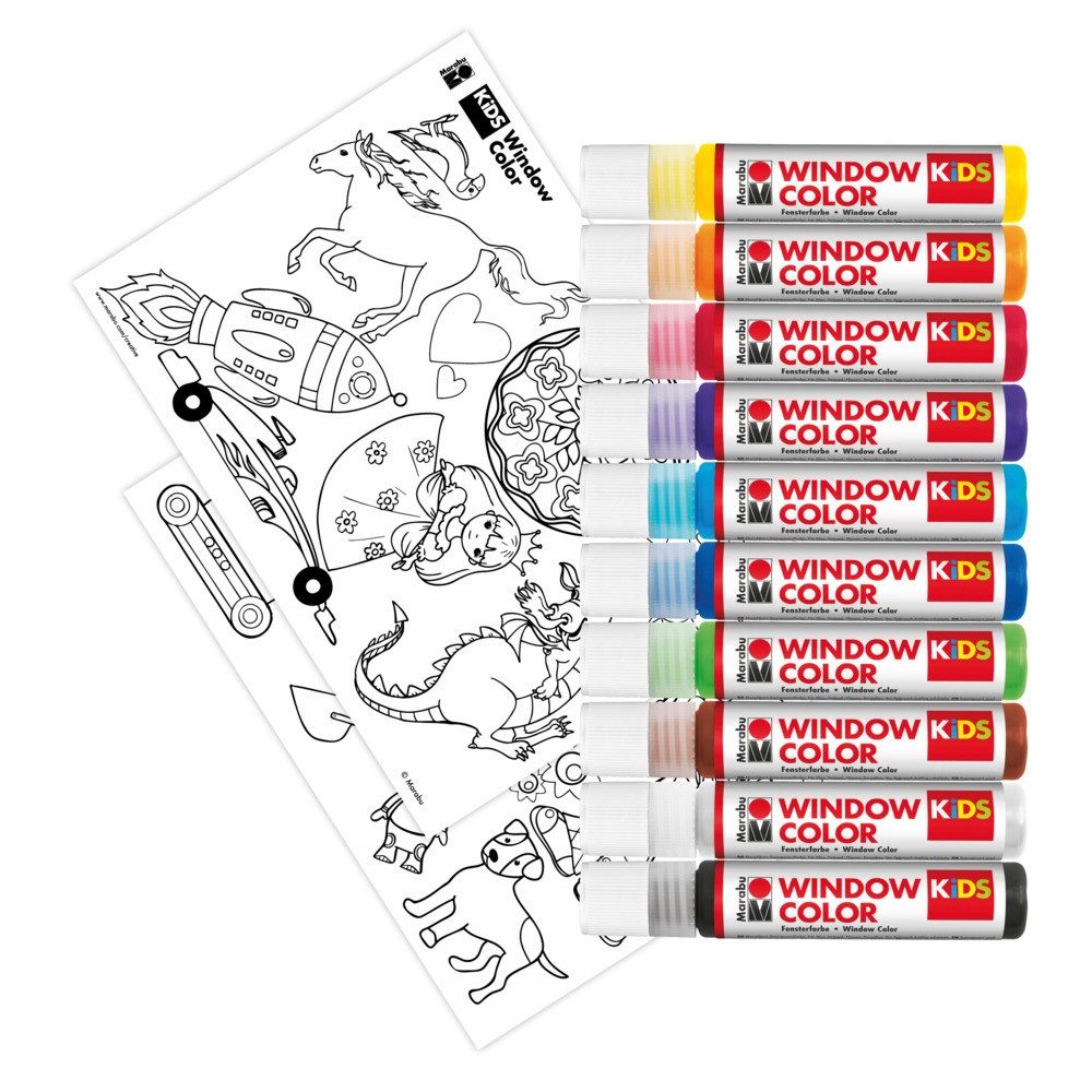 Marabu Wasserfarbe Marabu KiDS Window Color 10x25ml sortiert