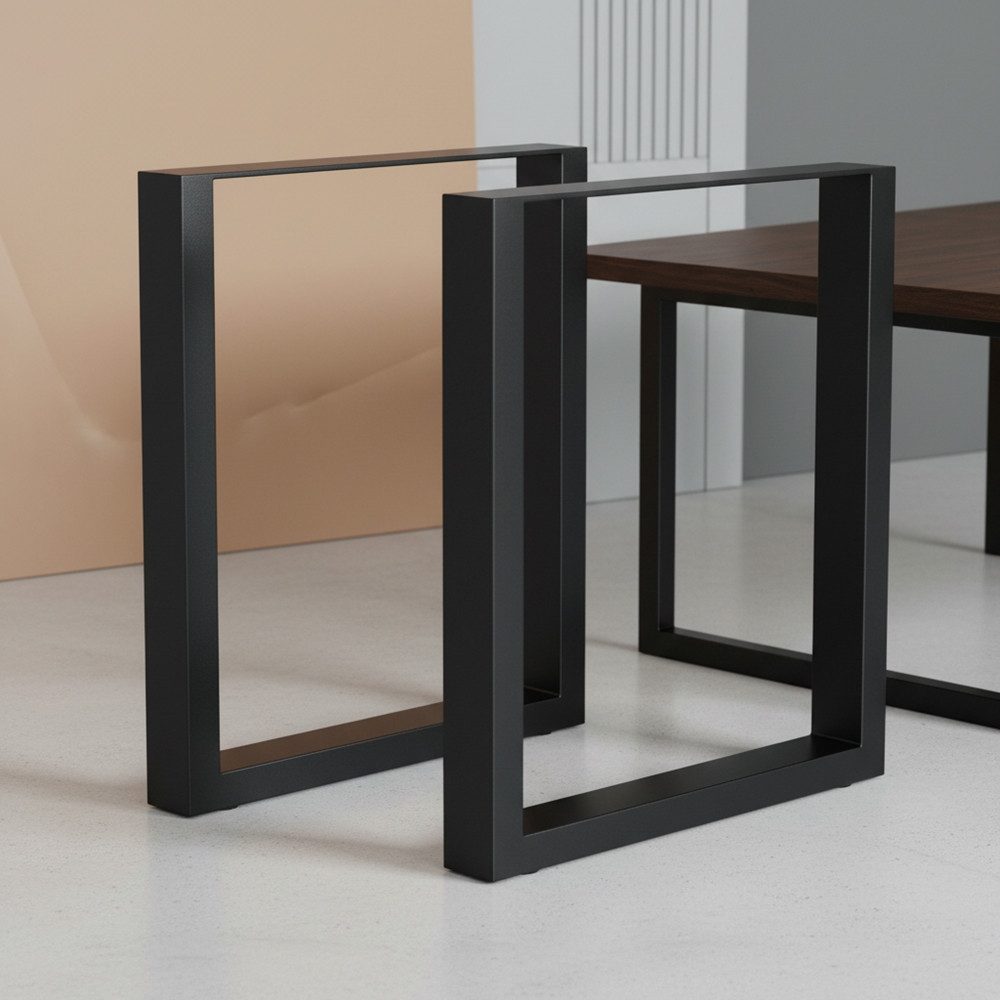 Mucola Tischbein Tischuntergestell Möbelfüße Tischgestell Möbelbeine Bankkufen, inkl. Bodenschützer