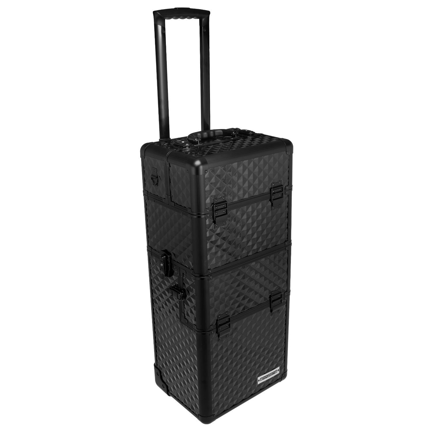 anndora Trolley 60 L Rollkoffer Beautycase, 2 Rollen, ausziehbarer Teleskopgriff - abschließbare Schnappverschlüsse