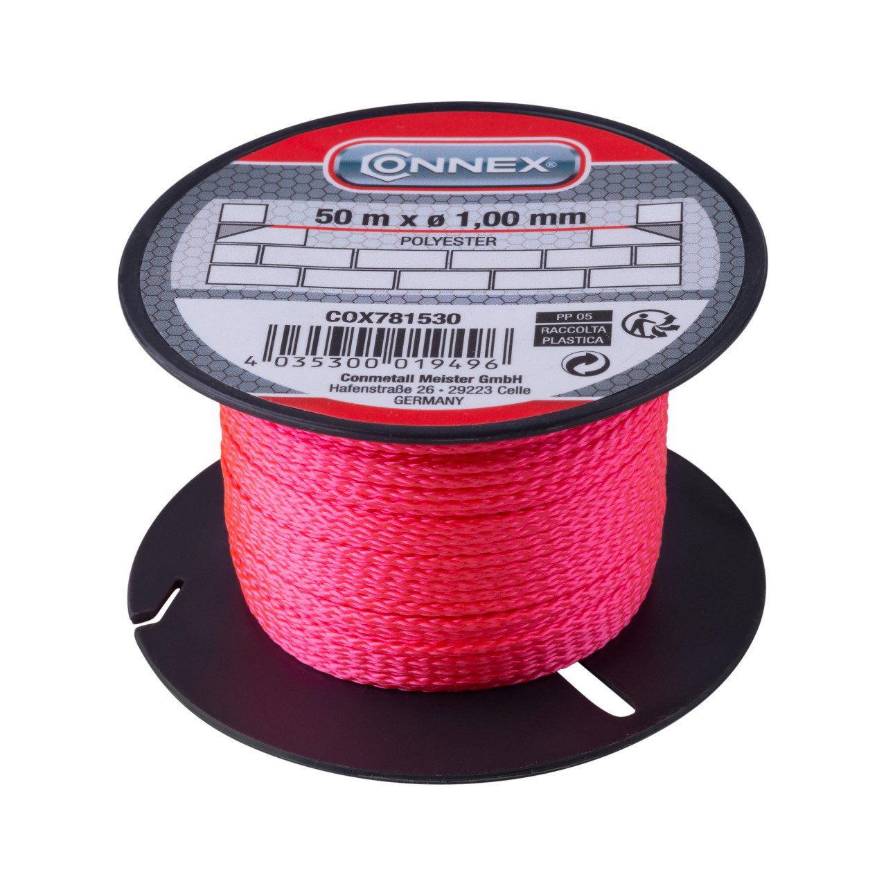 Maurerkelle Connex Maurerschnur 50 m Ø 1 mm rot