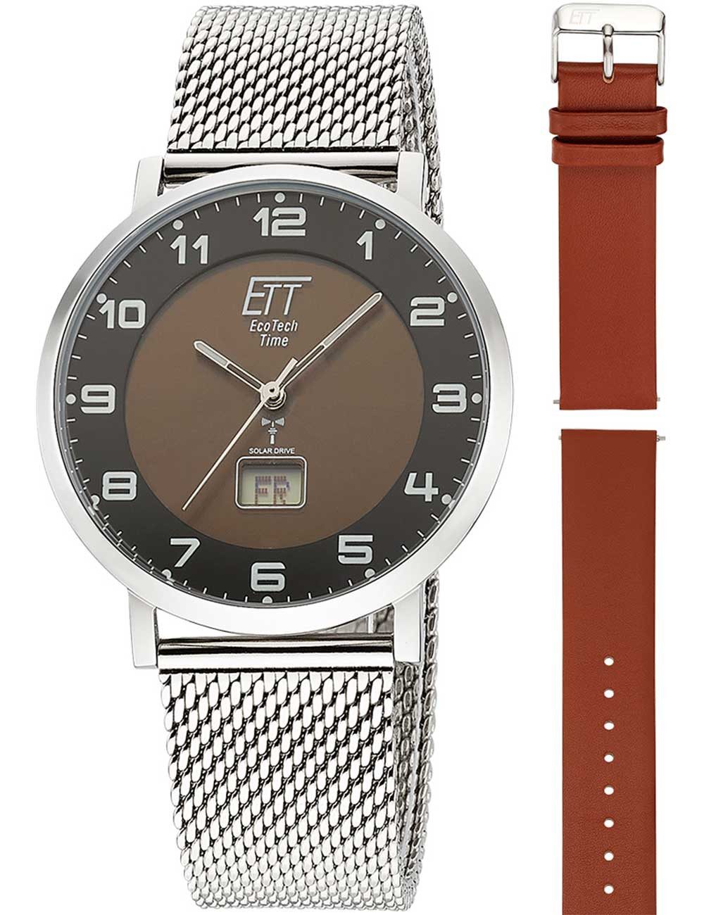 Quarzuhr ETT Eco Tech Time EGS-11624-22MS Herrenuhr Atacama Solar Funkuhr ETT Eco Tech Time EGS-11624-22MS Herrenuhr Atacama Solar Funkuhr