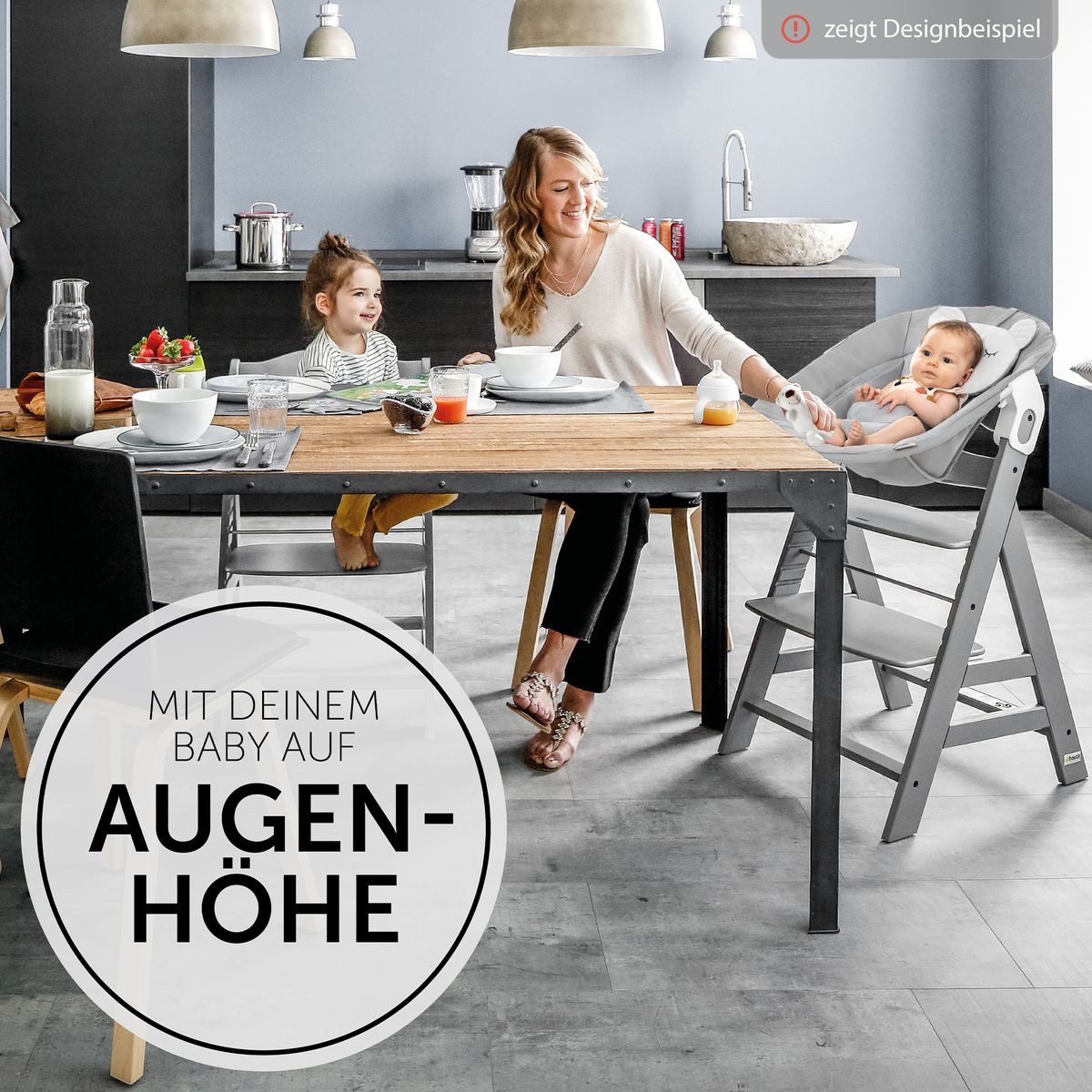 Hauck Hochstuhl Alpha Plus Walnut Newborn günstig online kaufen