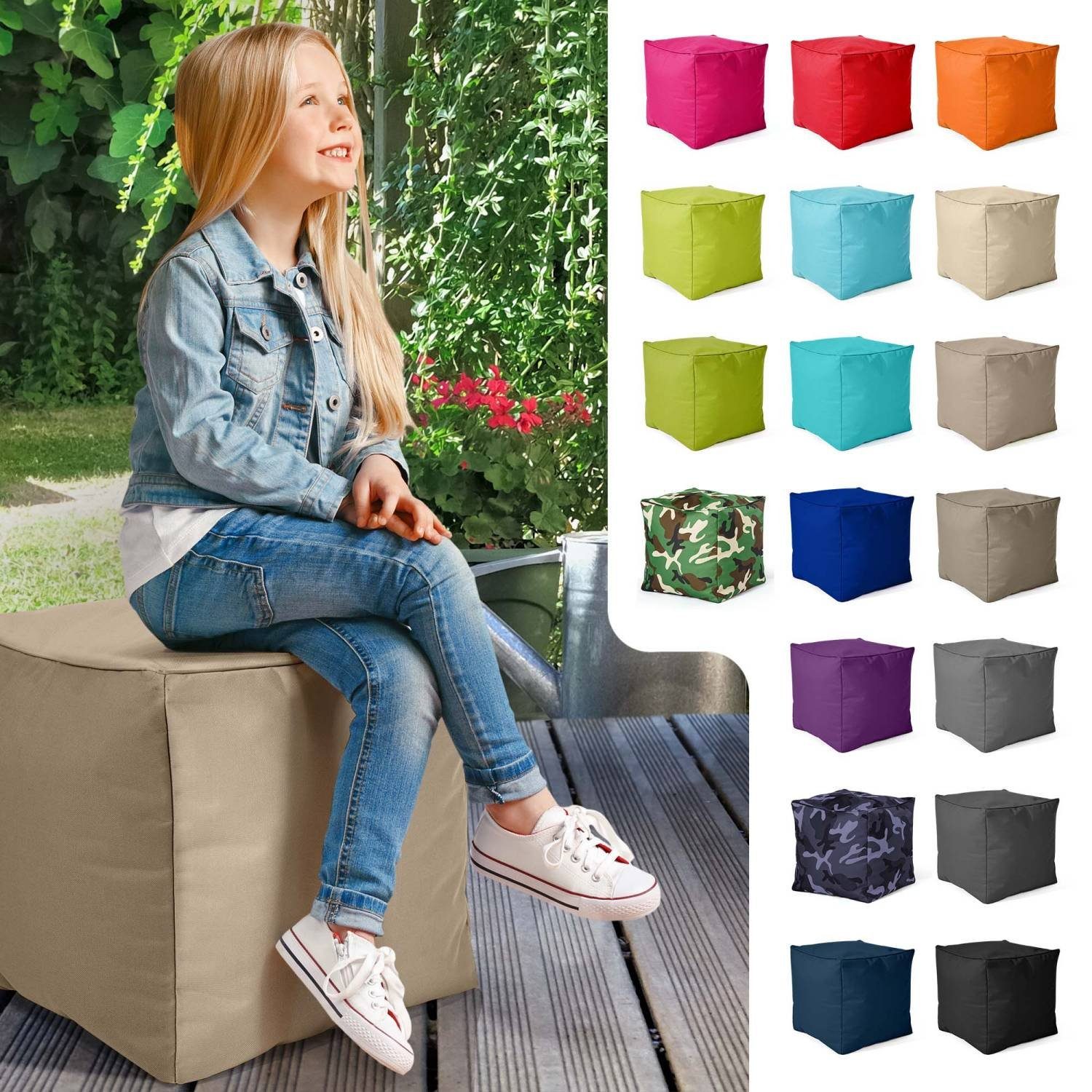 Green Bean Sitzsack Cube (Hocker 40x40x40cm günstig online kaufen
