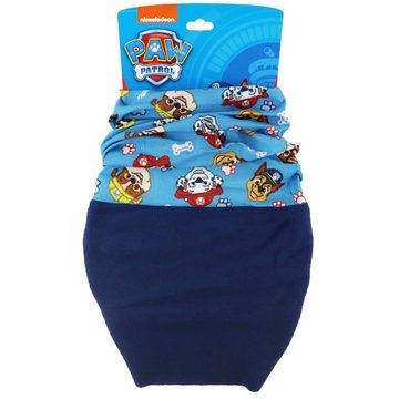 PAW PATROL Bommelmütze Paw Patrol Chase Kinder Herbst Winter Set Mütze Loopschal Loop Gr. 52 bis 54