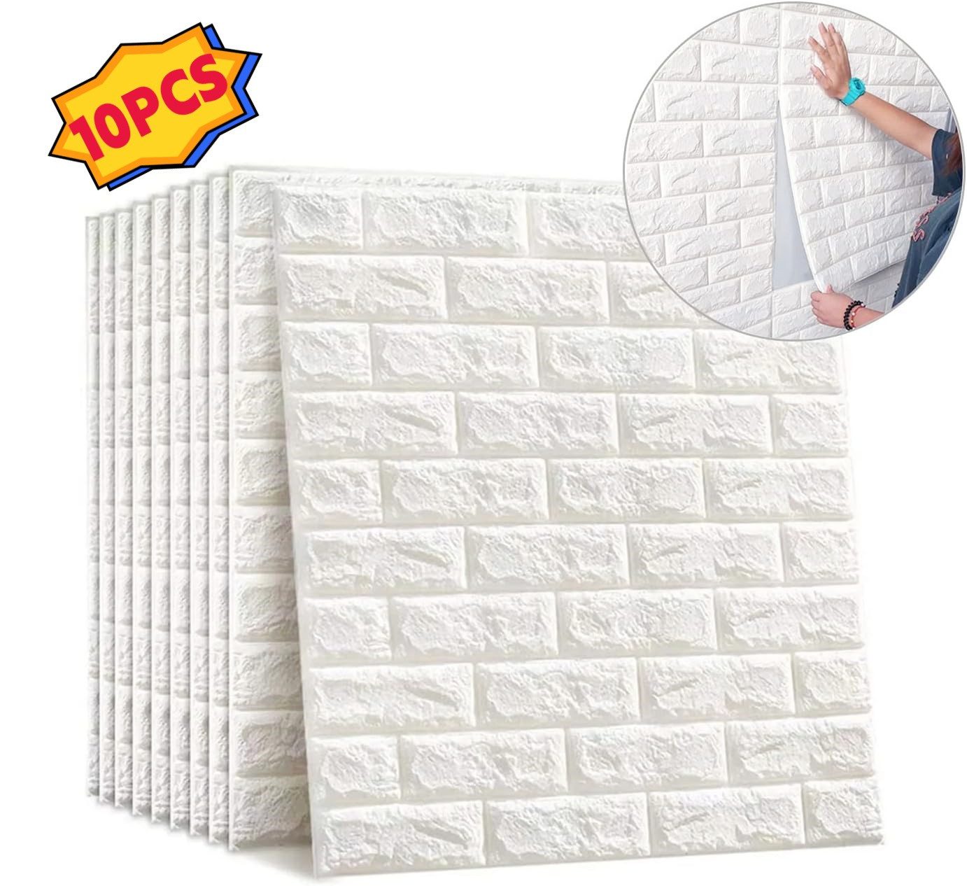 DOPWii Fliesenaufkleber 10PCS 3D Wandpaneele Selbstklebend Tapete Steinopti günstig online kaufen