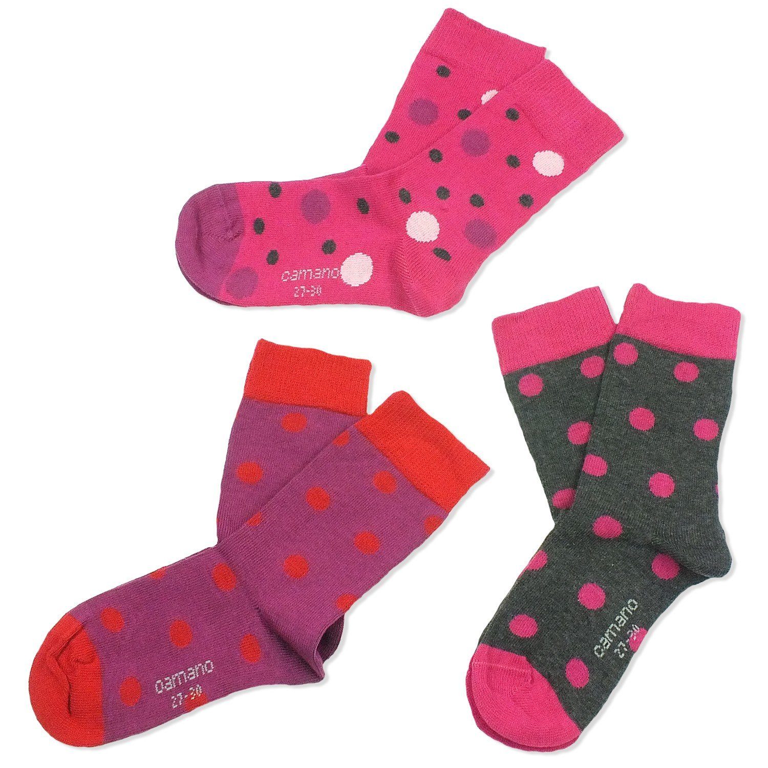 Wäsche/Bademode Socken Camano Langsocken CA3825 (Packung, 3-Paar, 3 Paar) Kinder Socken, Jungen & Mädchen mit Baumwolle, Kinders