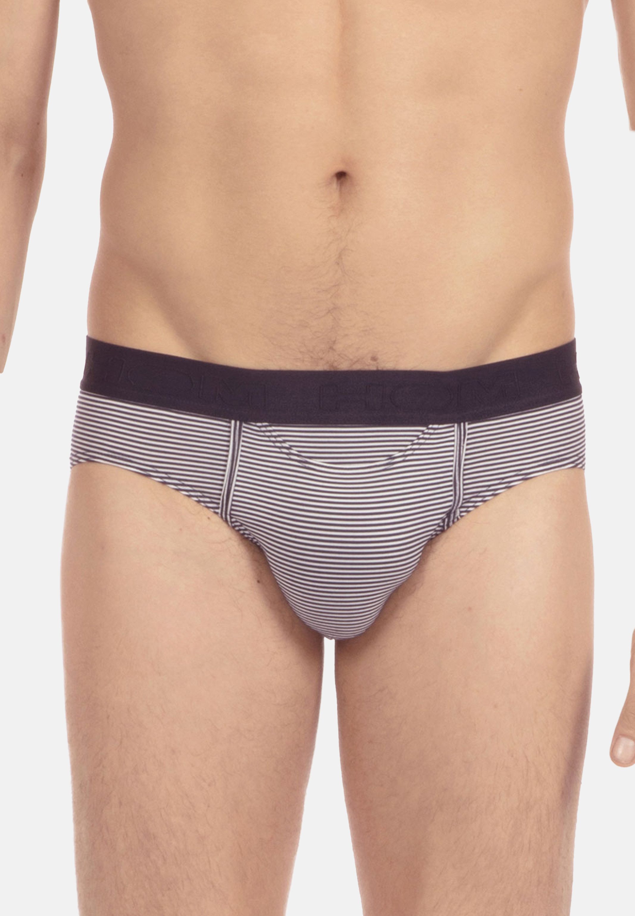 Hom Slip HO1 Simon (1-St) Mini Slip - mit Eingriff - Gestrickte Streifenmuster