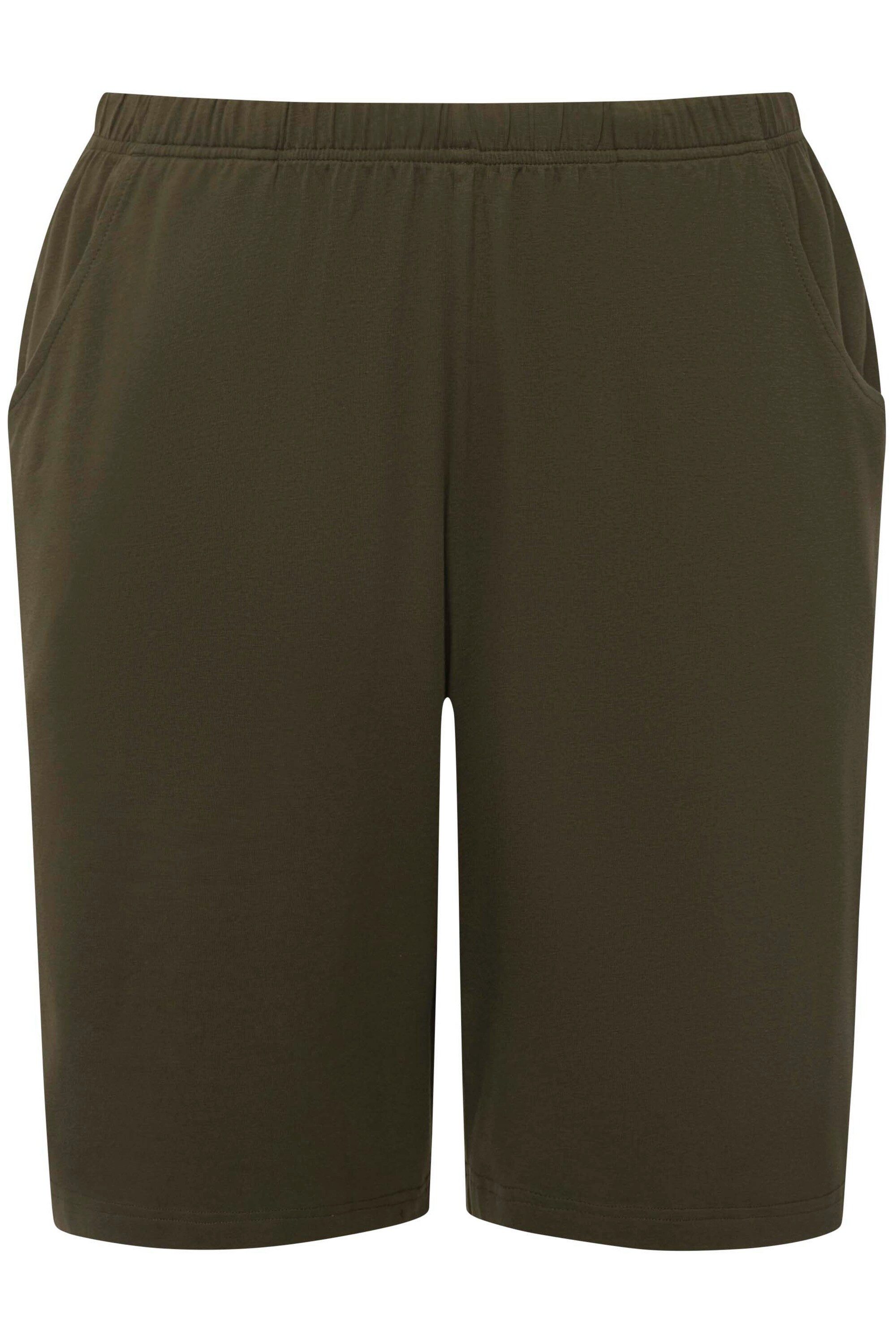 Ulla Popken Bermudas Jerseyshorts Taschen Elastikbund günstig online kaufen