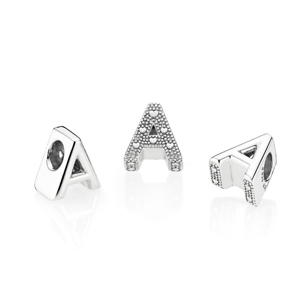 Pandora Charm Buchstabe Pandora Alphabet-Charm Buchstabe Letter A Sterling-Silber 797455 – Bild 3 von 5