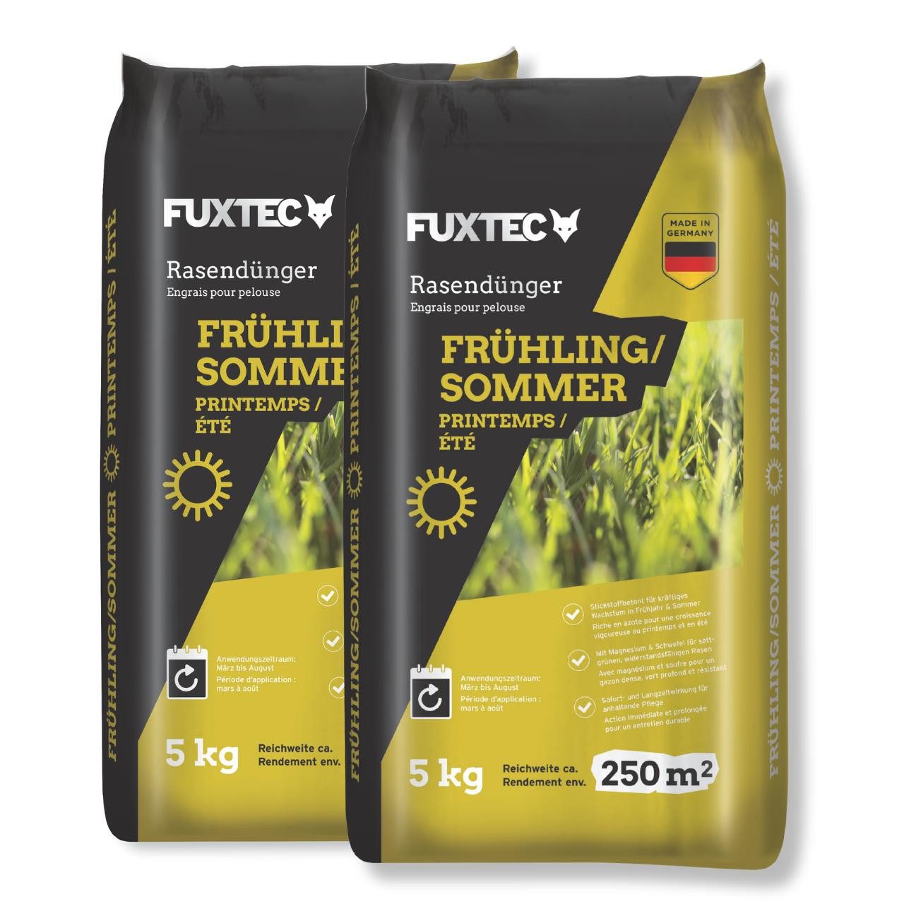 FUXTEC Rasendünger FX-RDFS10, FX-RDFS, 1-St., Stickstoffbetonte Formel, Langzeitwirkung, bis 500 m²