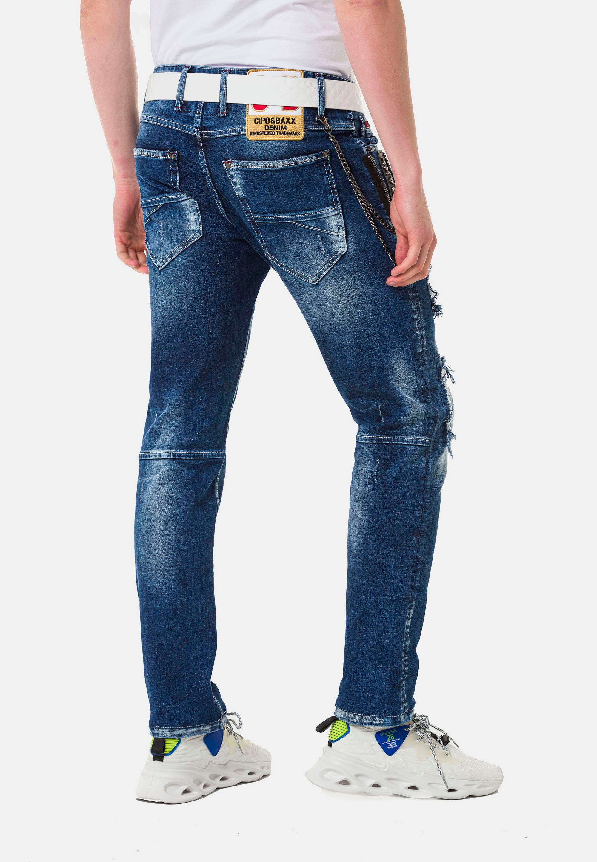 Baxx im Cipo & Used-Look coolen Straight-Jeans