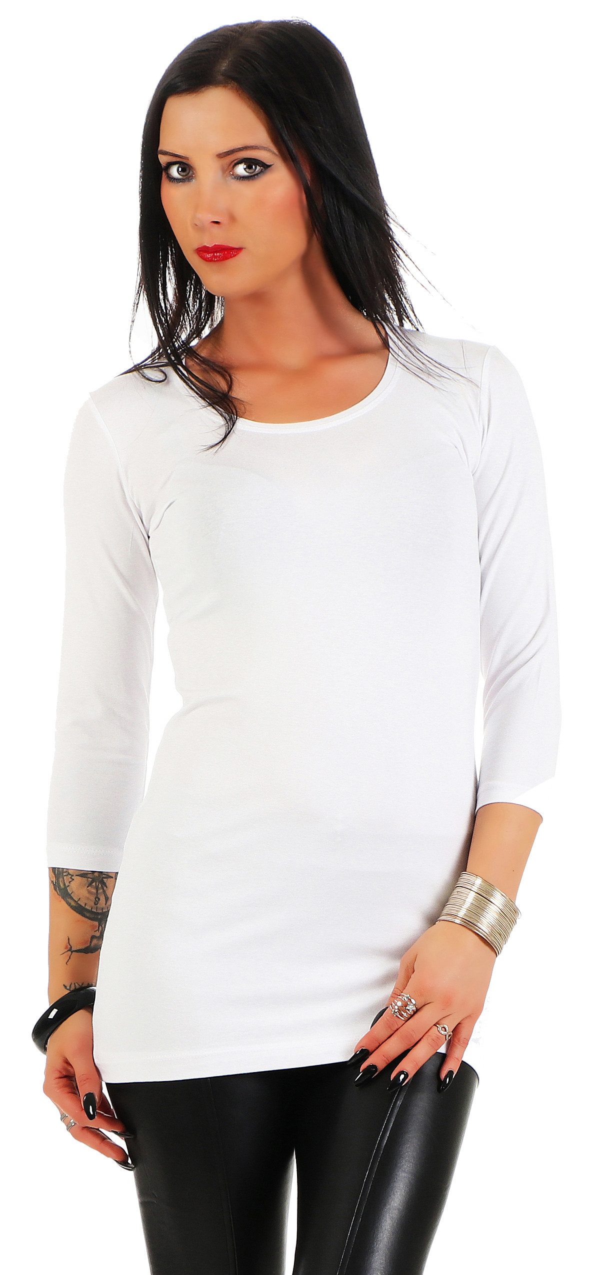 Mellice 3/4-Arm-Shirt Damen Longshirt 3/4 Arm günstig online kaufen