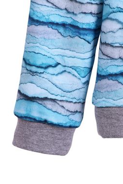 coolismo Kapuzensweatshirt Kinder-Sweater Hoodie für Jungen mit Wave-Print Baumwolle, europäische Produktion