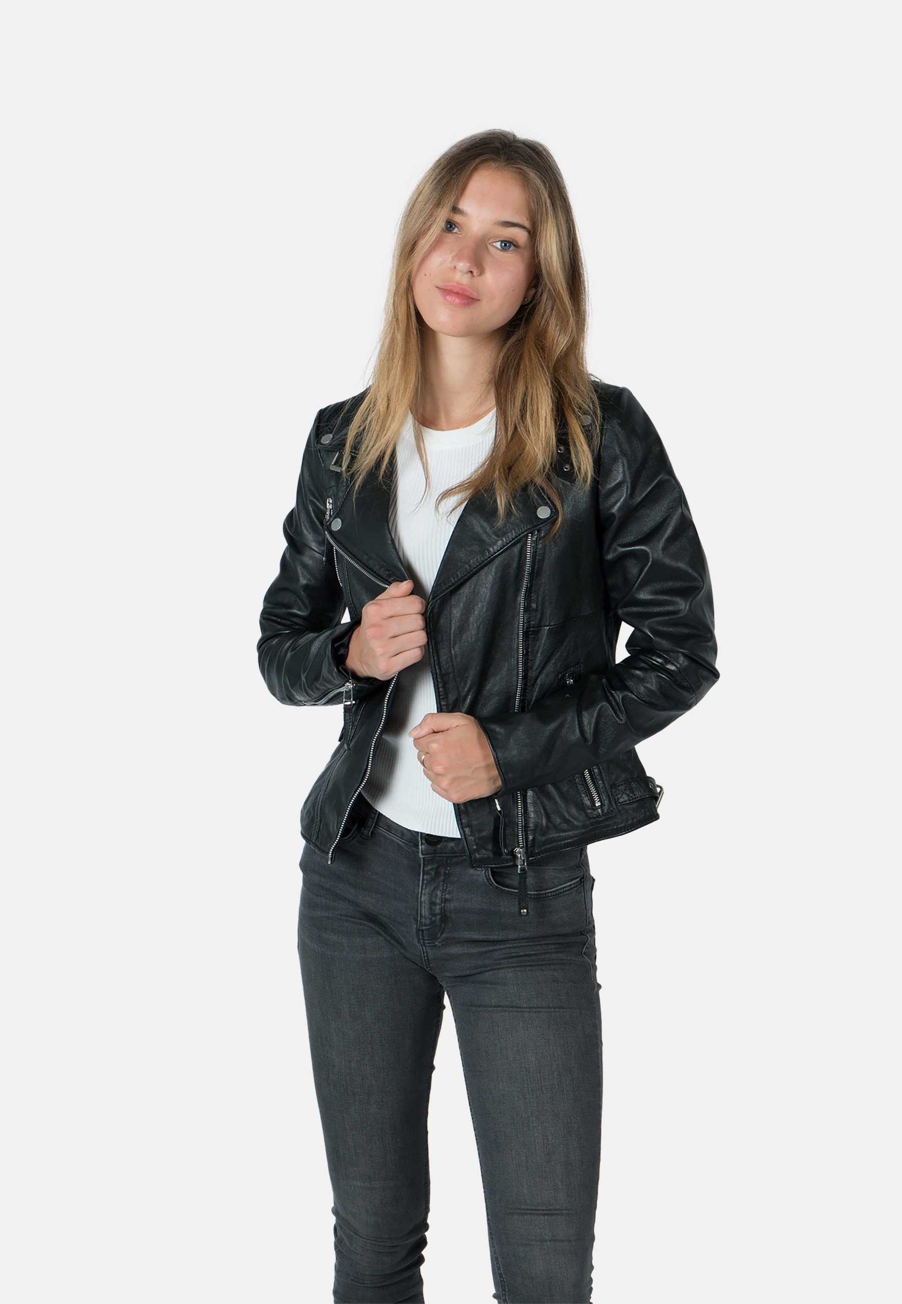 Freaky Nation Lederjacke Biker Princess Echtleder, günstig online kaufen