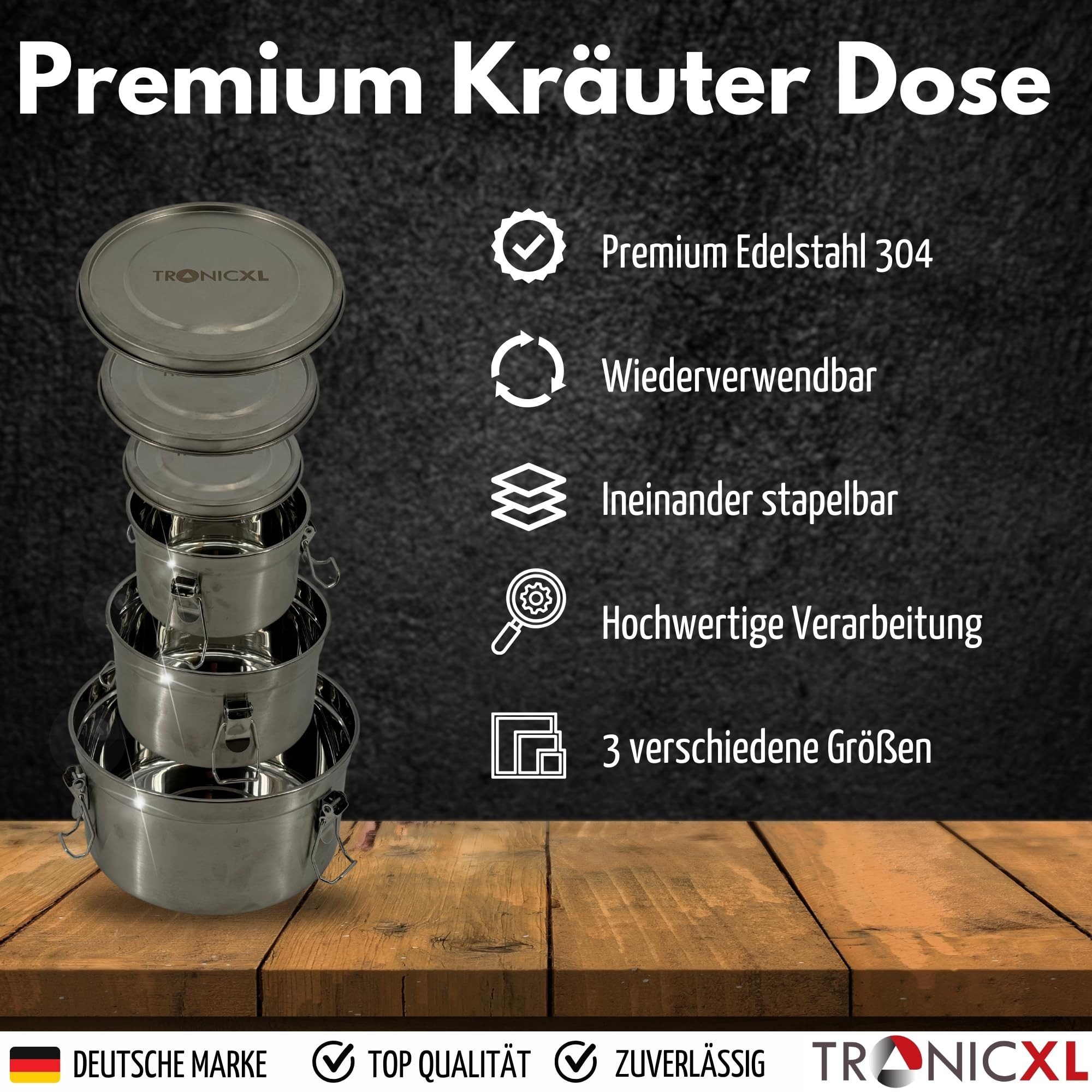 TronicXL Aufbewahrungsdose Set Kräuter Ernte Dose günstig online kaufen