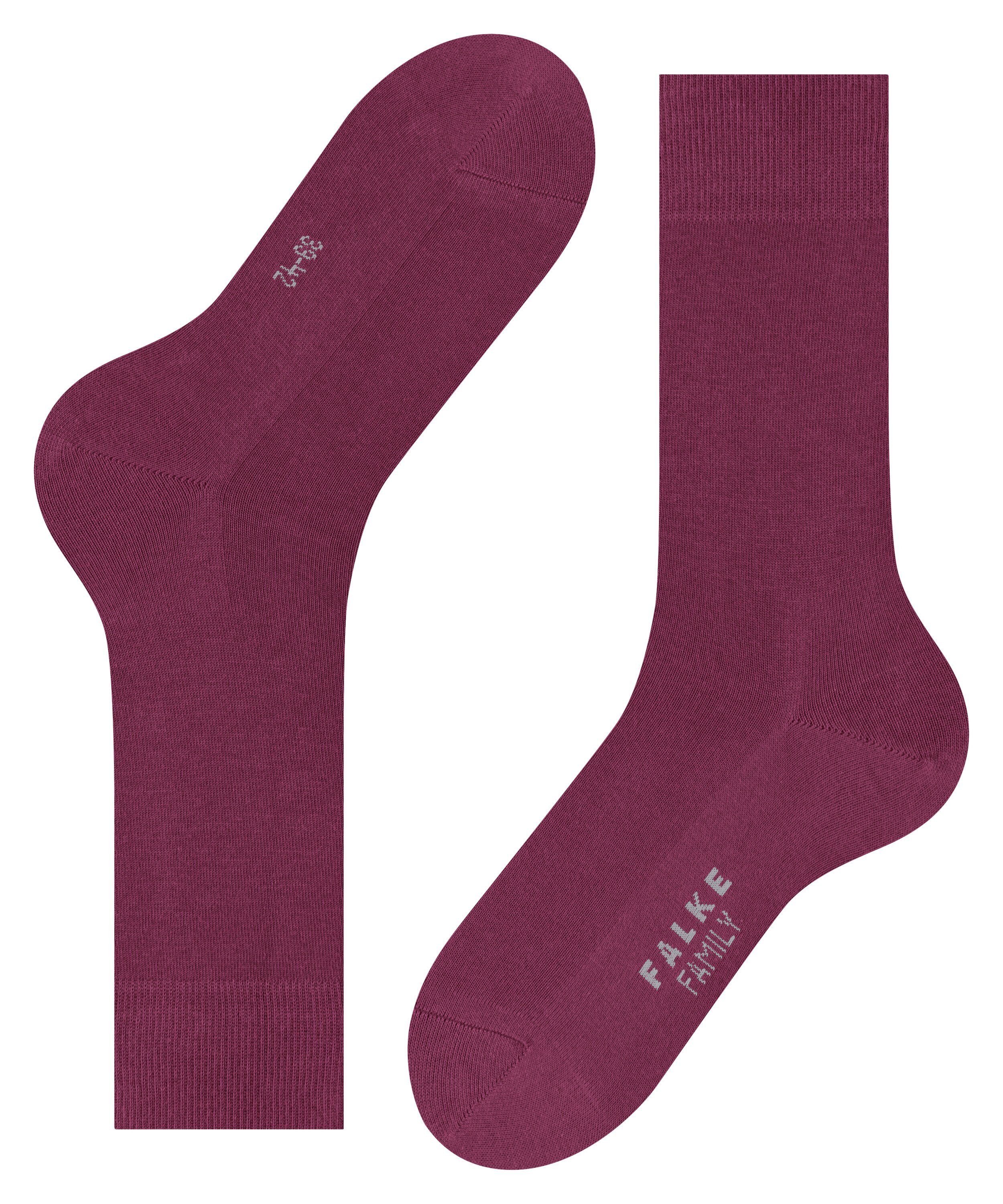 (1-Paar) plum FALKE red Socken (8236) Family