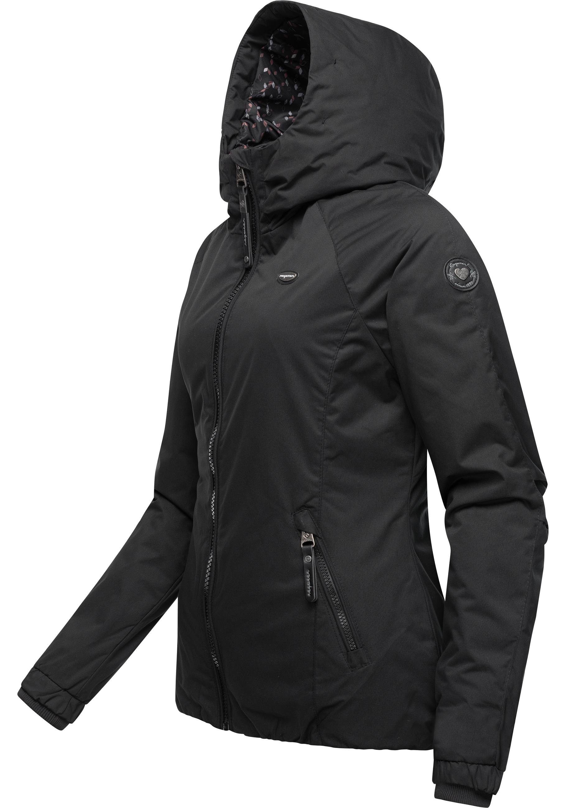 Winterjacke Ragwear den Outdoorjacke Winter wasserdichte dark Winter mit Kapuze für Dizzie