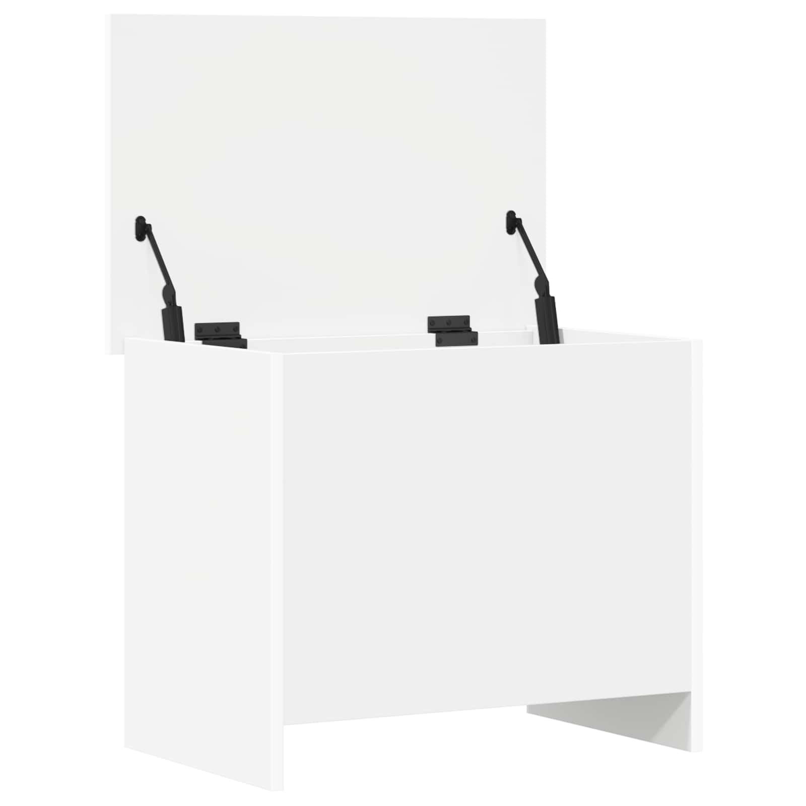 vidaXL Truhe 60 x 40 x 50 cm Truhe Aufbewahrungskiste Weiß 60x40x50 cm Holzwerkstof
