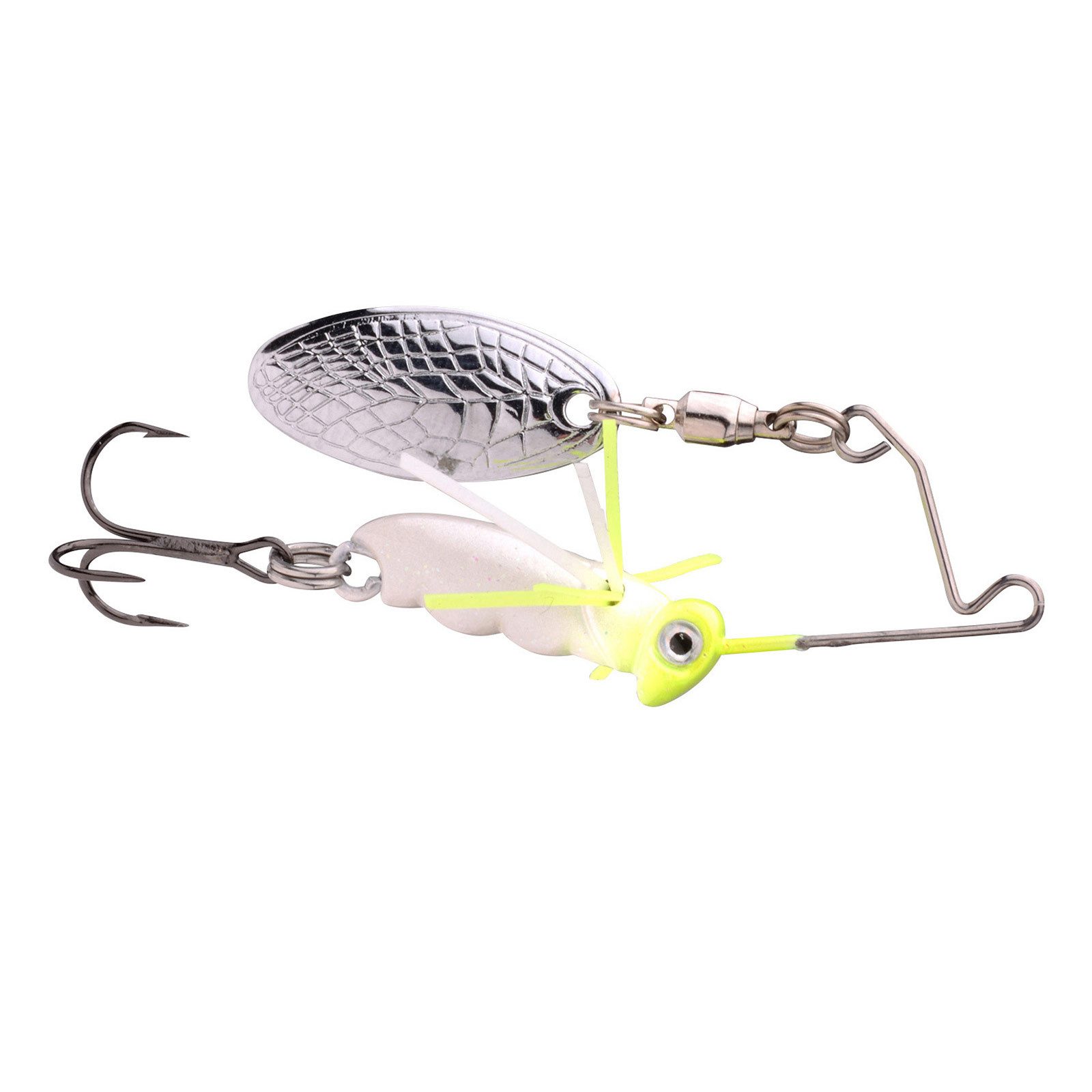 SPRO Kunstköder, SPRO Larva Spinnerbait mit Drillingshaken Uv Pearl 3,5cm 5g