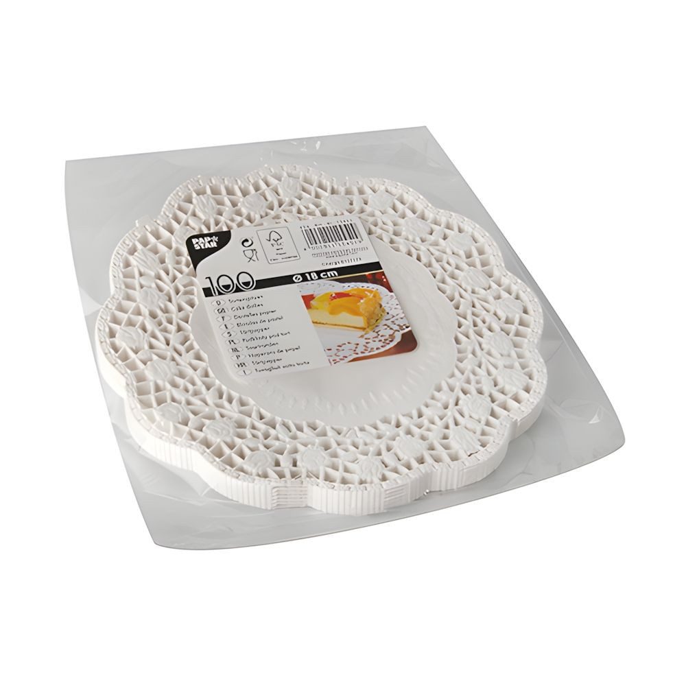 PAPSTAR Dekomatte Tortenspitzen rund Ø 18 cm weiss 100 Stk – Bild 2 von 2