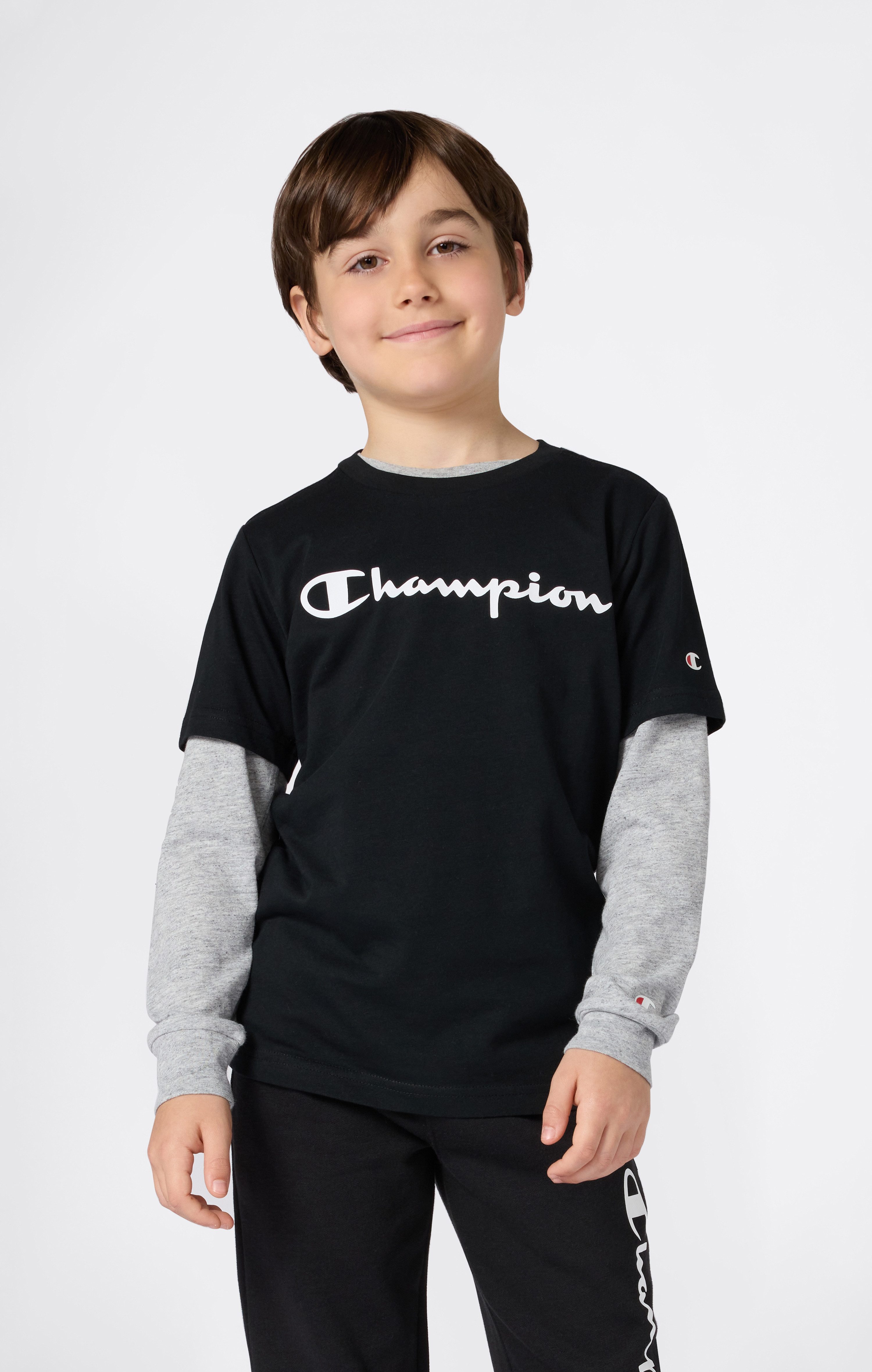 Champion T-Shirt SPORTWEAR T-SHIRT Standard Fit (1-tlg) sportlicher Stil, Kurzarm, für Kinder, aus Baumwolle