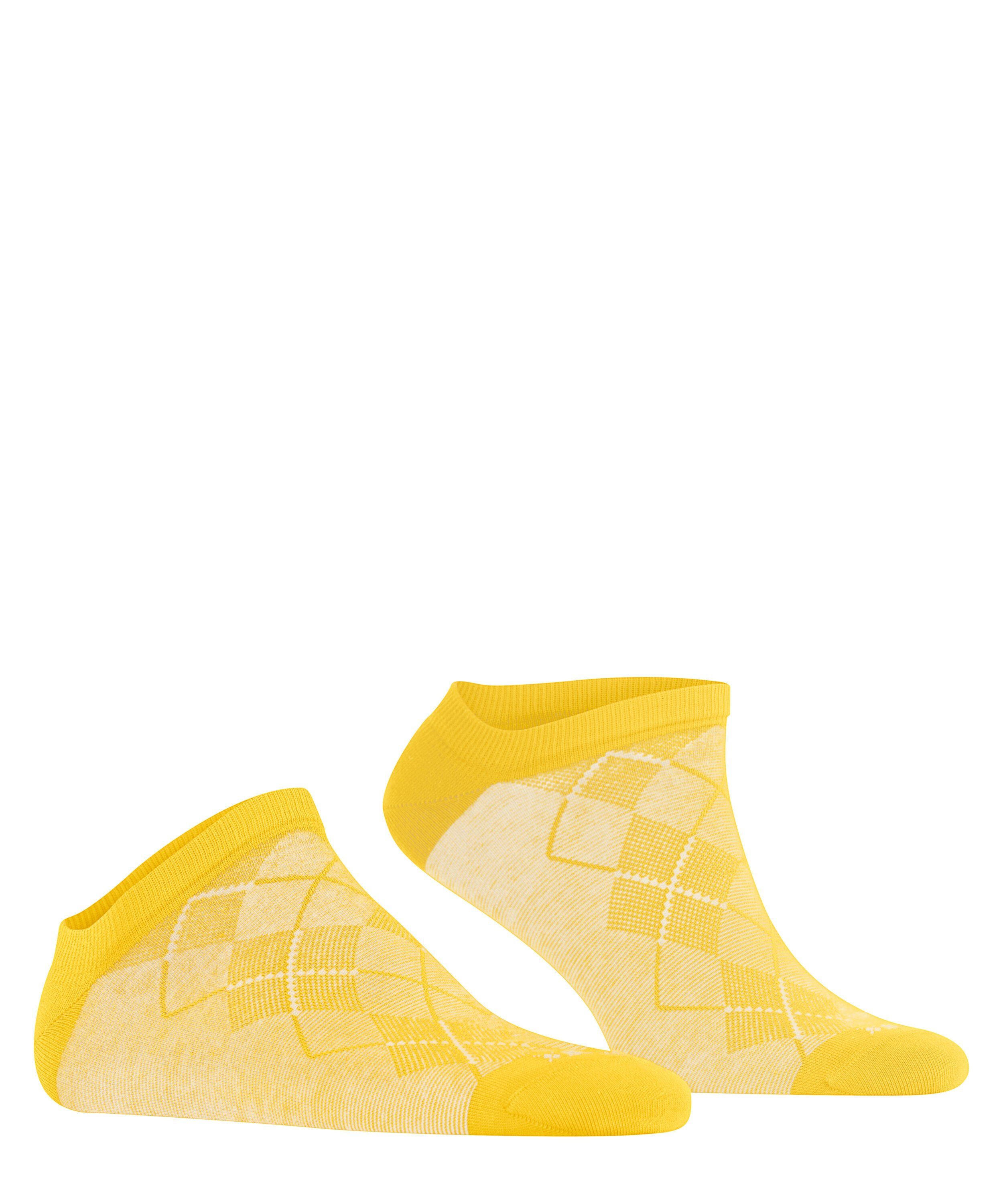 (1-Paar) Carrington eingestricktem (1140) Sneakersocken Logo yellow mit Burlington