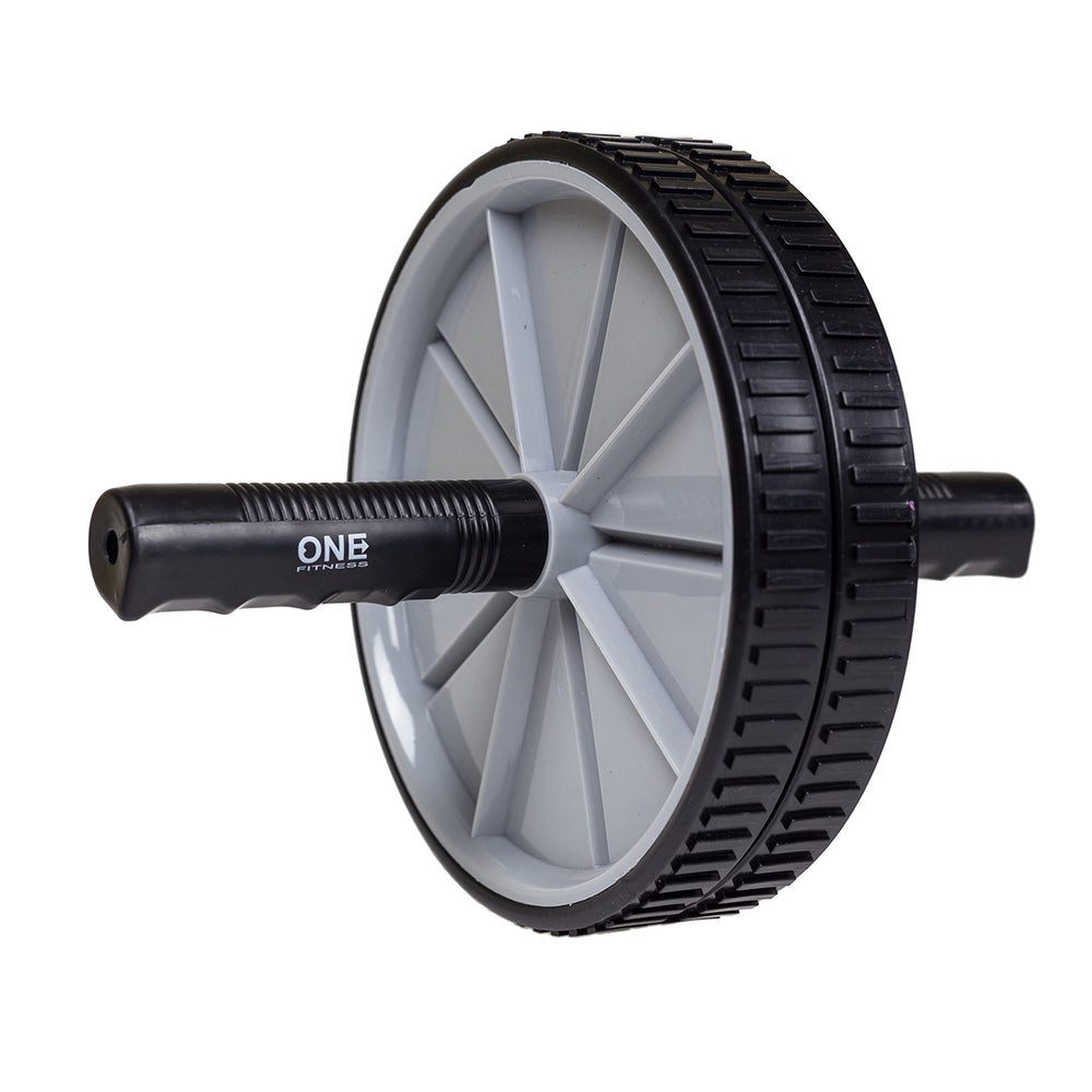 ONE FITNESS Bauchtrainer Doppel-Bauchroller (Spar-Set, 1-St., Fitness), Griffe und Räder mit Anti-Rutsch-Oberfläche für sicheres Handling