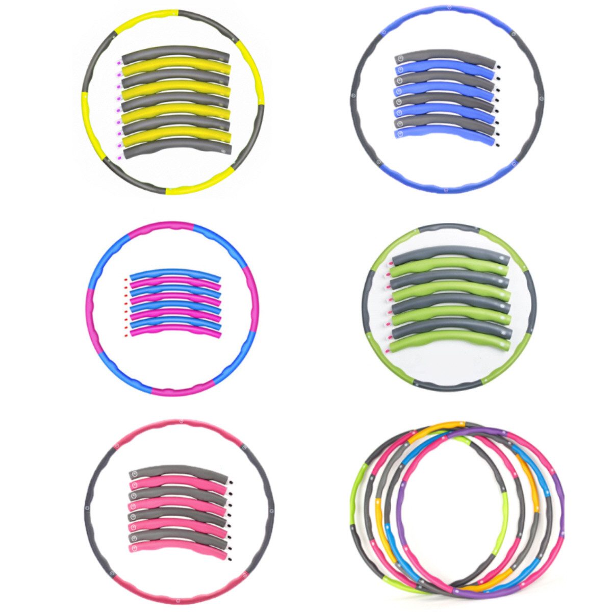 SHG Hula-Hoop-Reifen ֎ 10 Stück Hulahoop Reifen Kunststoffkern mit Schaumstoffmantel