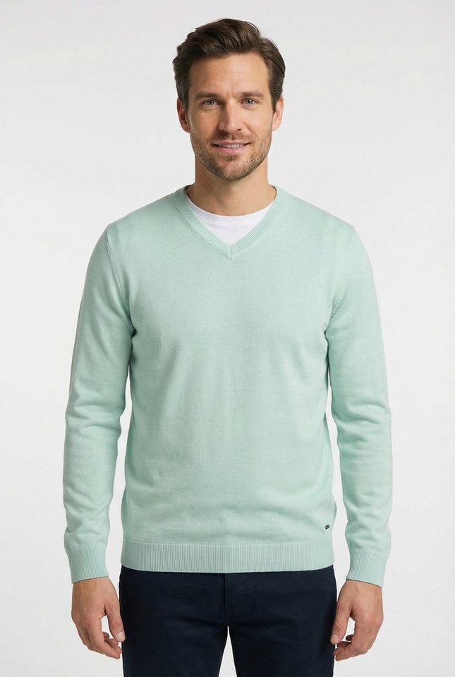 Petrol Industries V-Ausschnitt-Pullover V-Neck Basi Materialmix mit Baumwollanteil