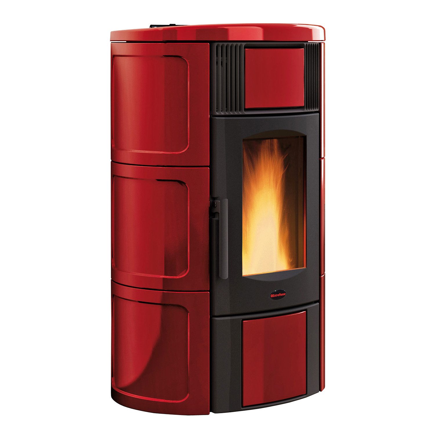 Extraflame Pelletofen Extraflame Iside Idro H15 Wasserführender Pelletofen Majolika Weiss, 18.1 kW, Pelletofen wassergeführt